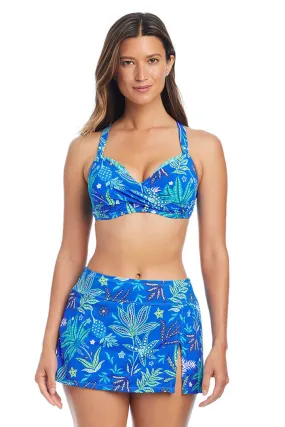 Loose Tee Wrinkle Resistant Desert Bloom Convertible Straps Bikini Top