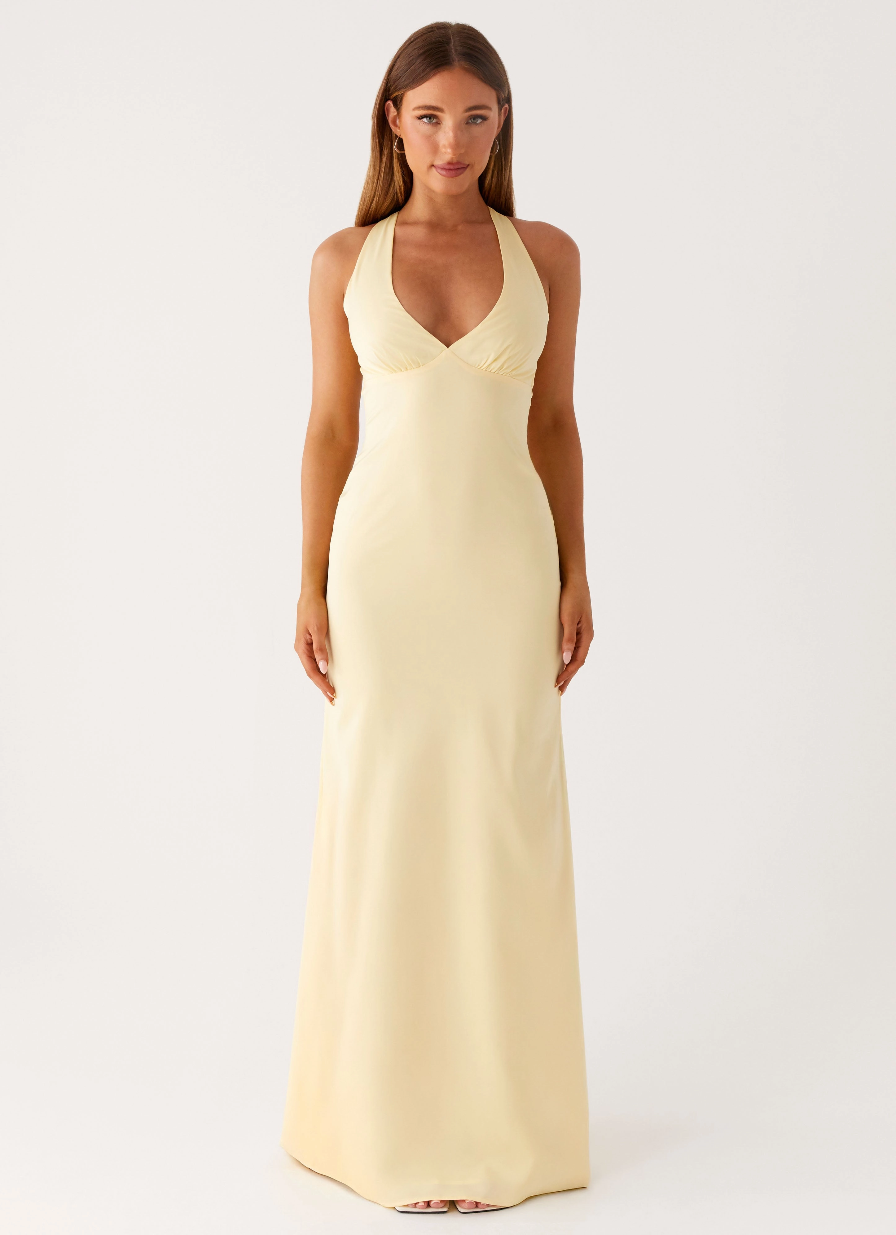 Desi Halterneck Maxi Dress - Yellow