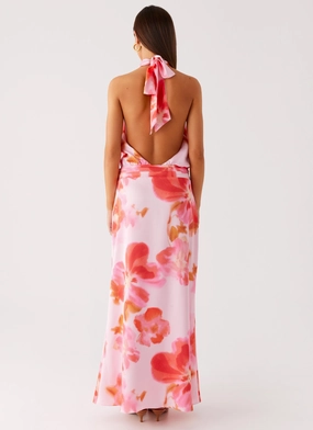 Diablo Backless Maxi Dress - Blushing Blossom