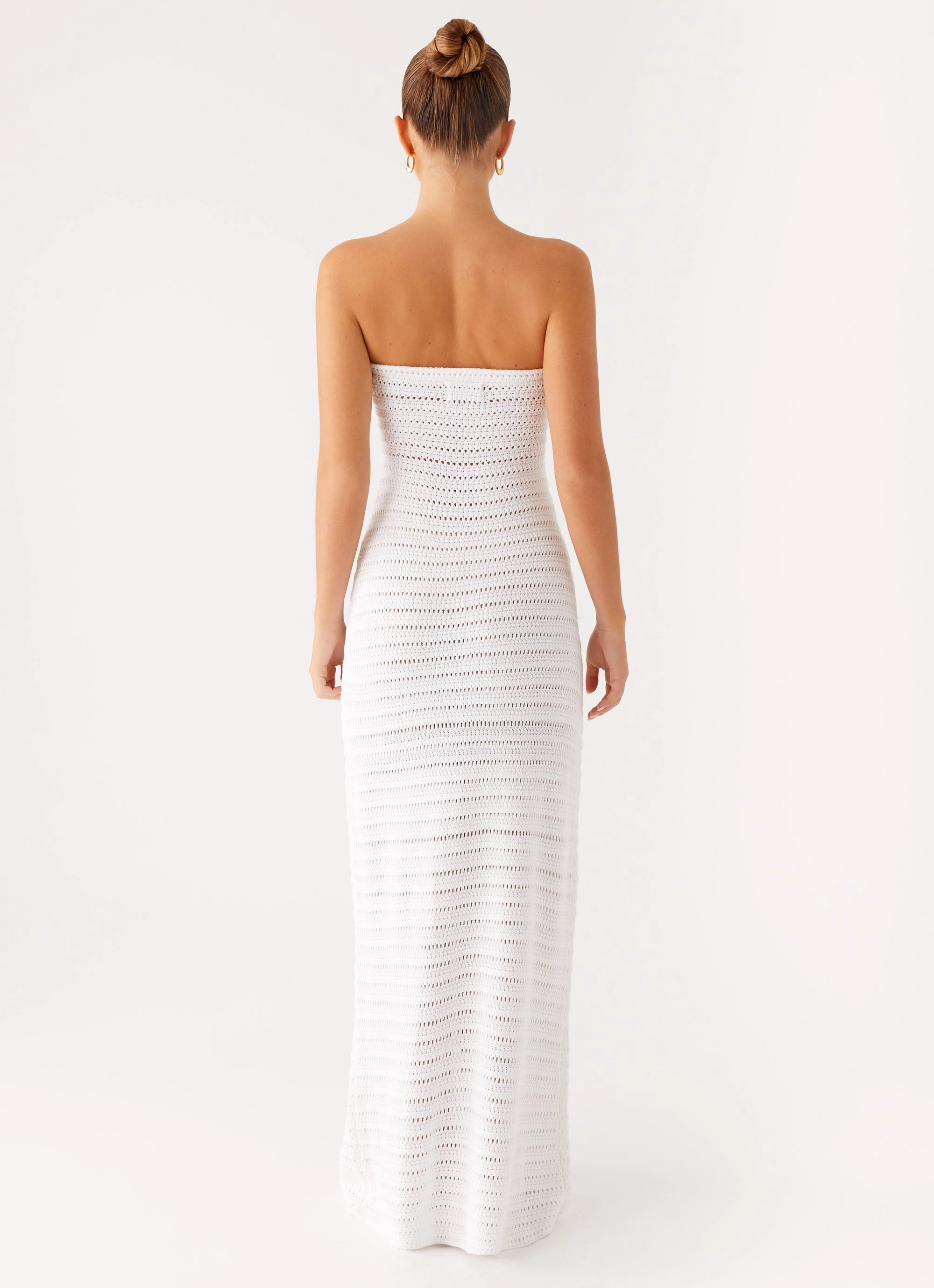 Diaz Crochet Maxi Dress - White
