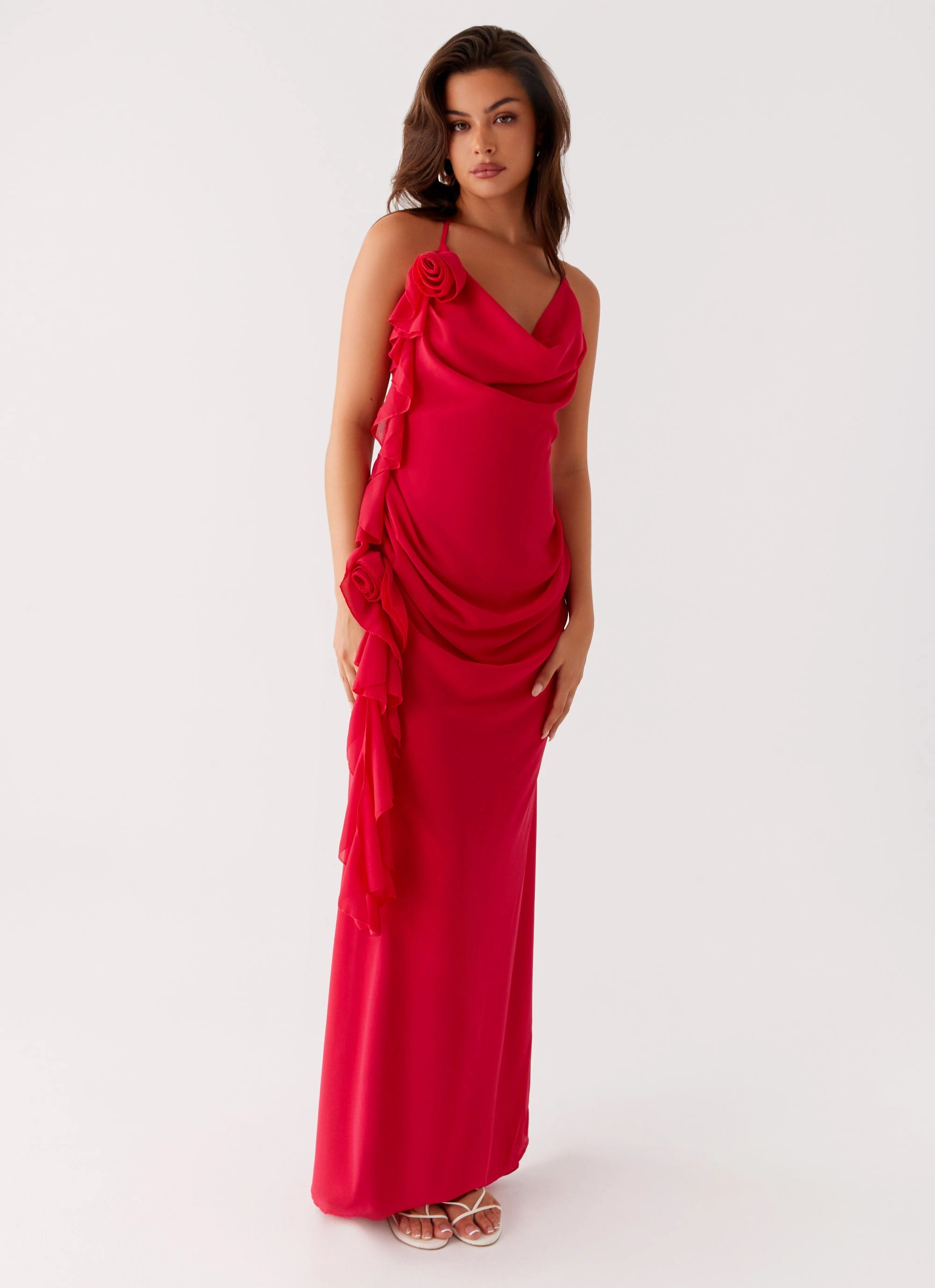 Diedre Rose Strappy Maxi Dress - Raspberry