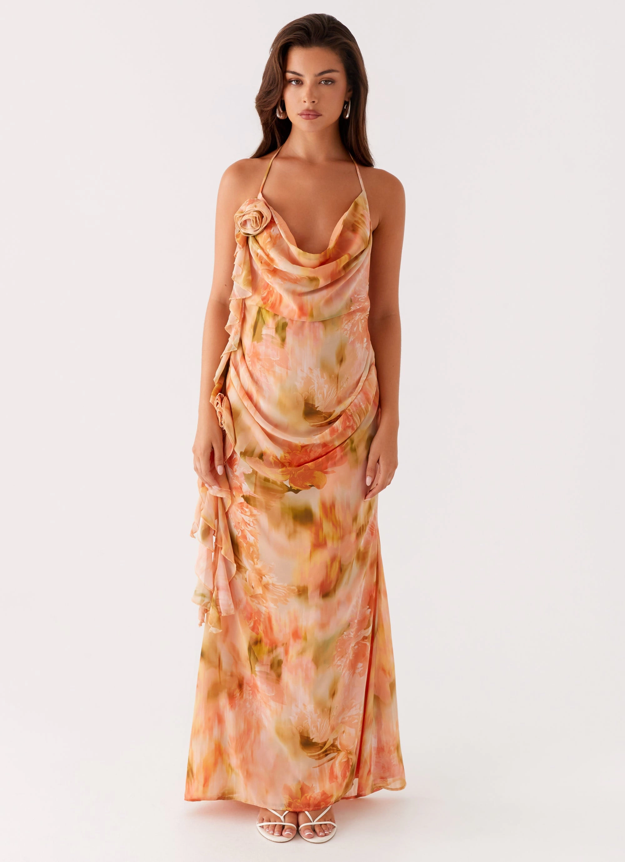 Diedre Rose Strappy Maxi Dress - Sunset Floral