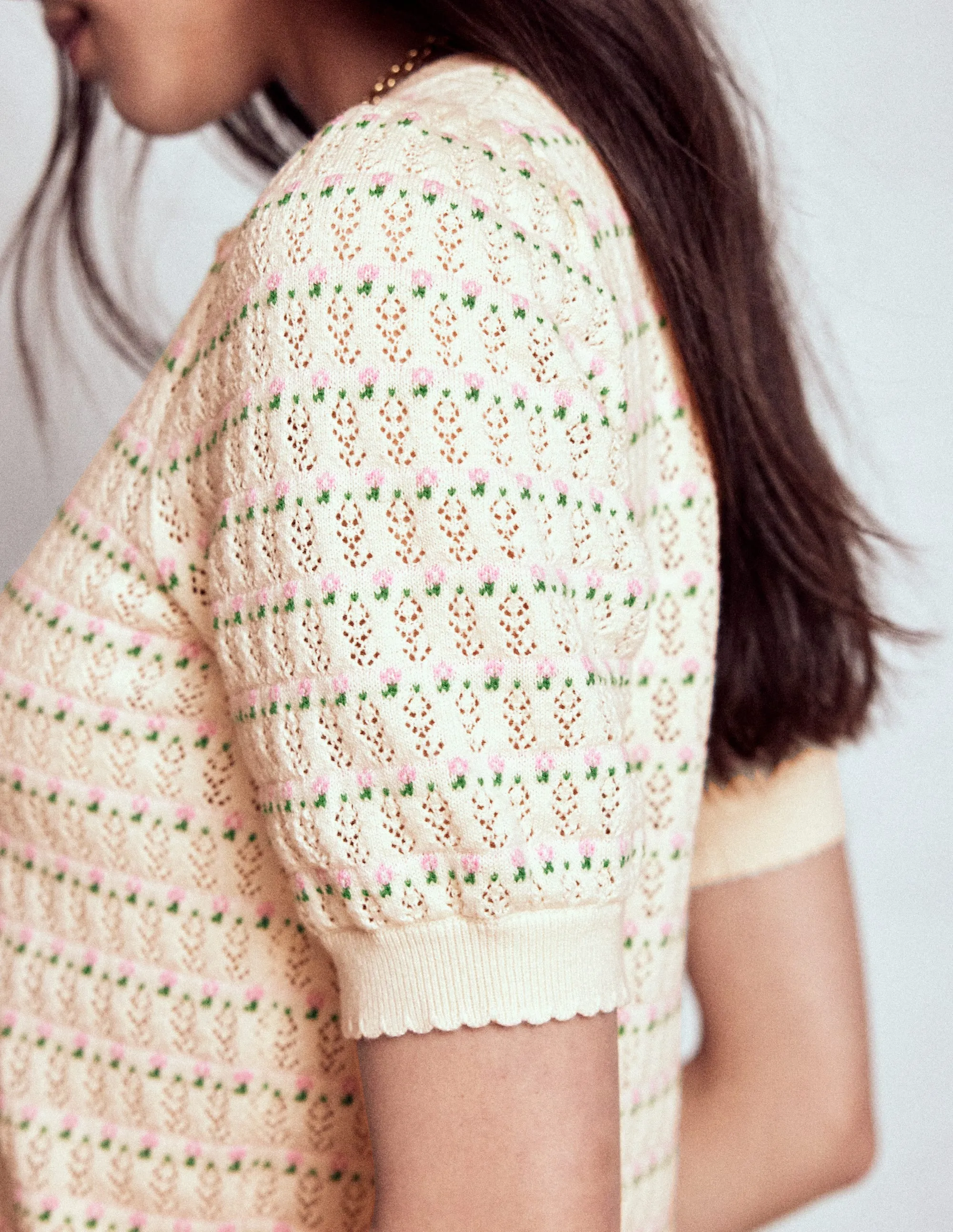 Dot Pointelle Cardigan-Pretty Floral Fair Isle Sweater Care Guide Eco Dyeing Method