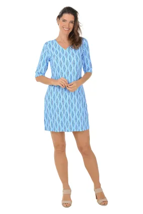 Soft cotton dress Dot Your Eyes V-Neck UPF50  Dress