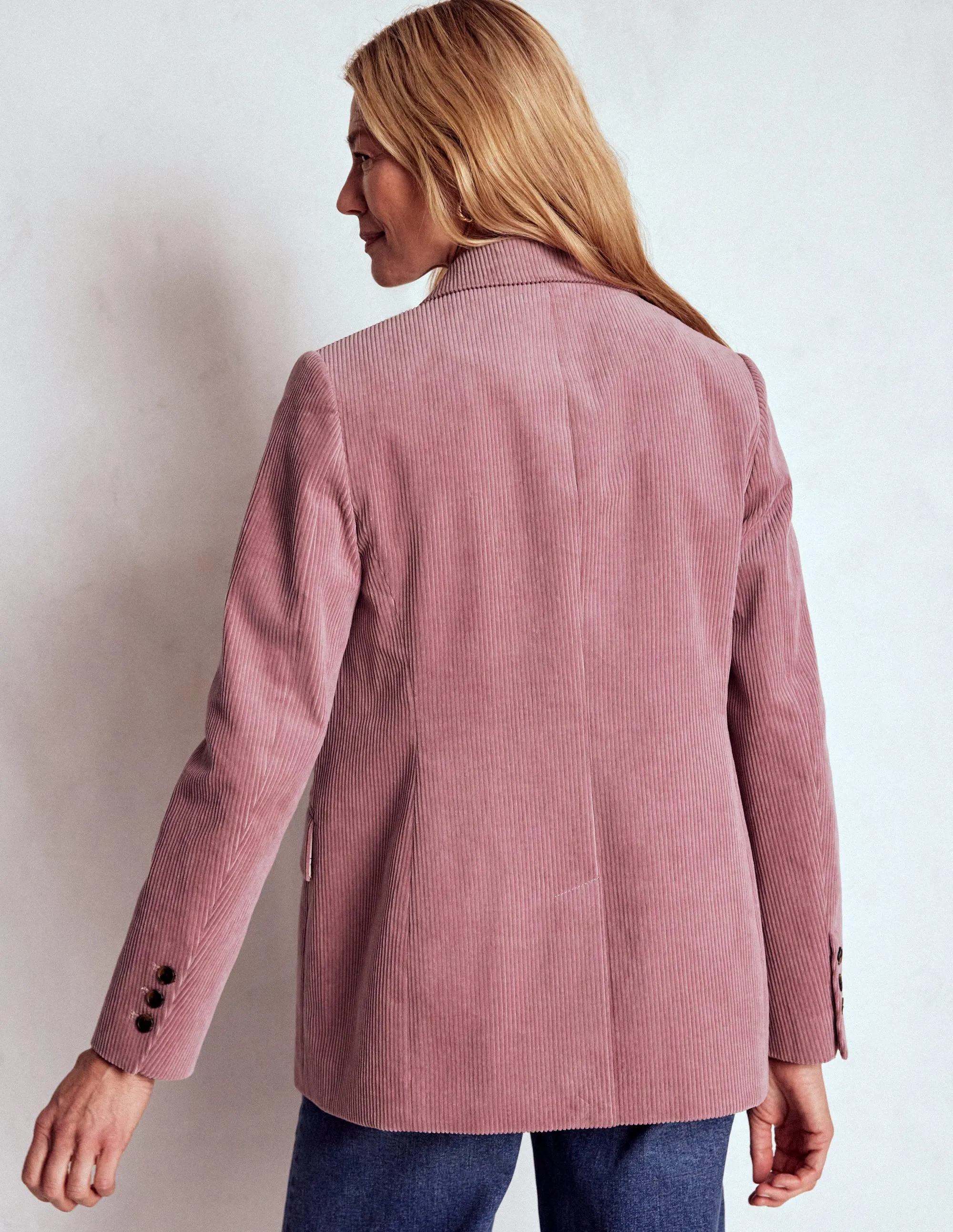 OdorResistantTreatment Woodbridge Cord Blazer-Blushing Rose
