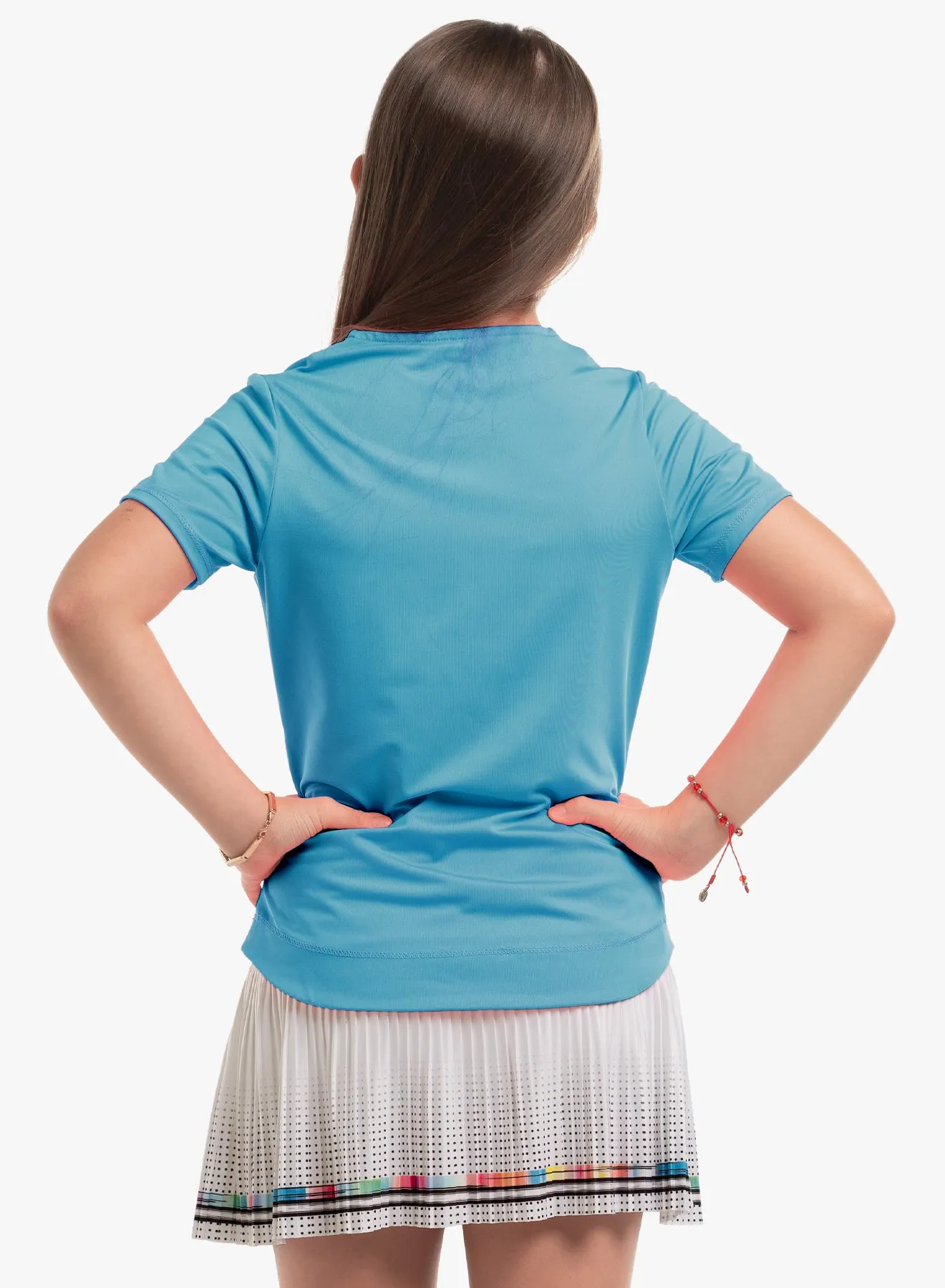 Soft touch finish Modern Silhouette Double V Short Sleeve