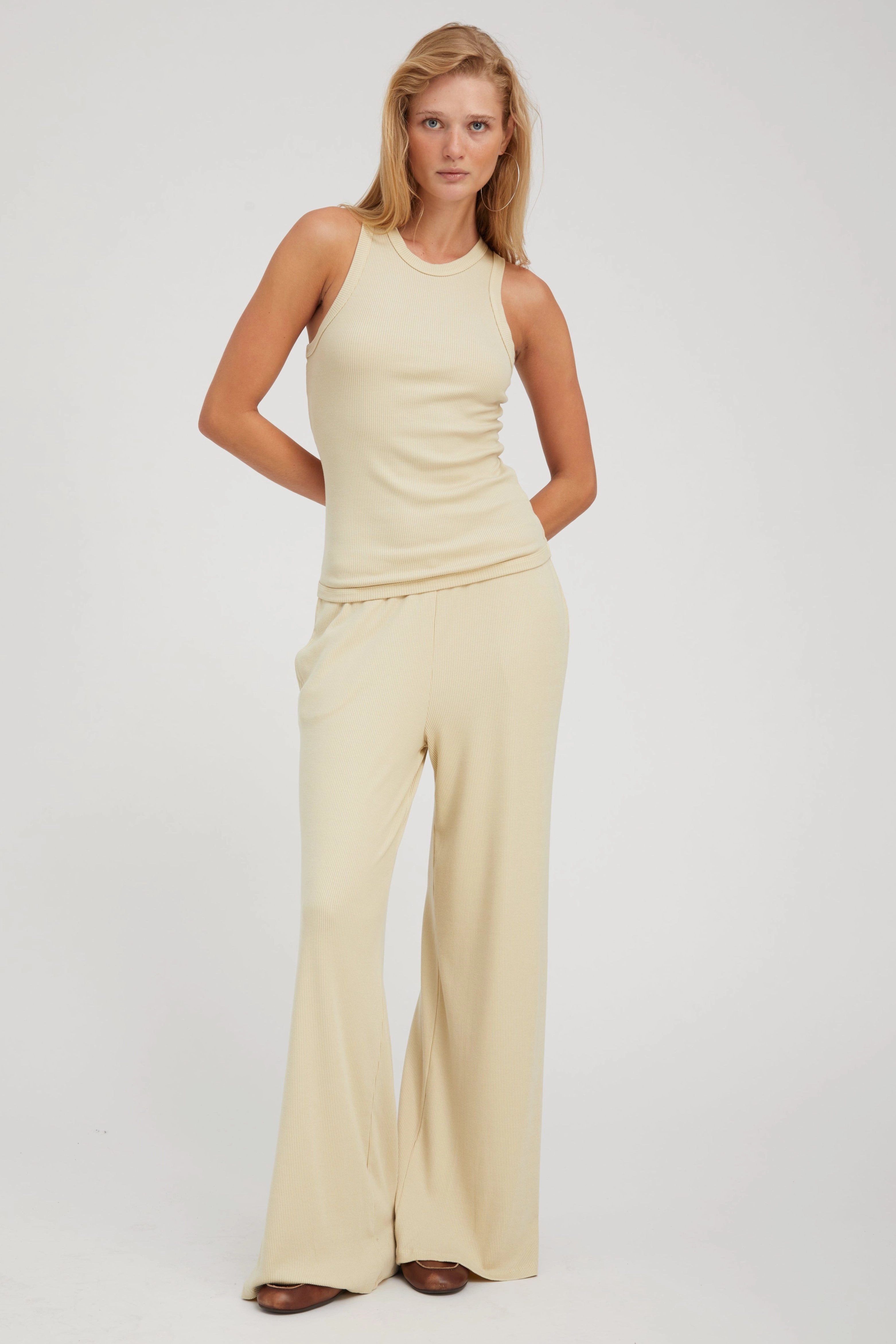 Pistachio Rib Racer Tank Modular Layering System