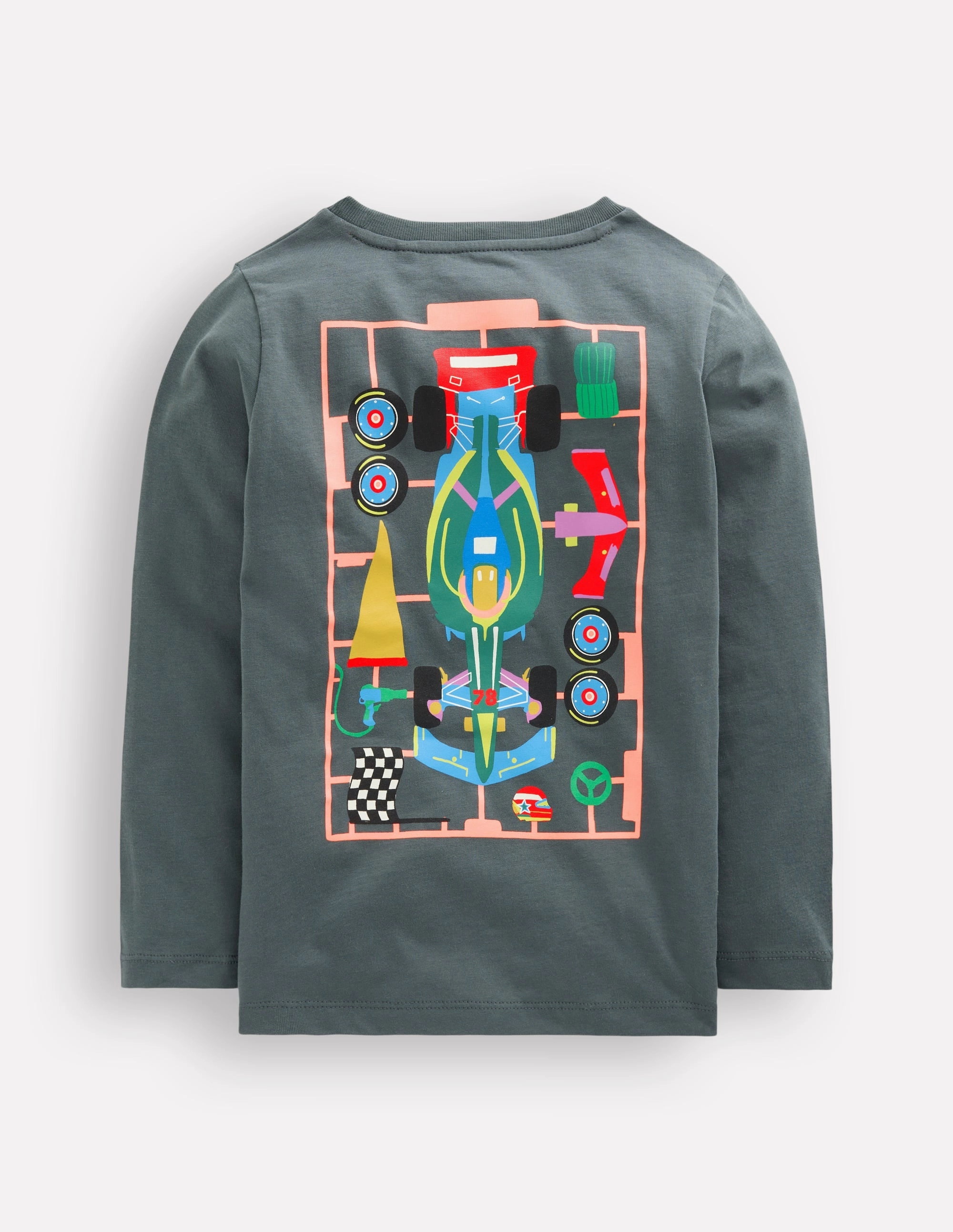 Front & Back Printed T-shirt-Smoke Kit Car Wrinkle Resistant Weave LayeredCuff