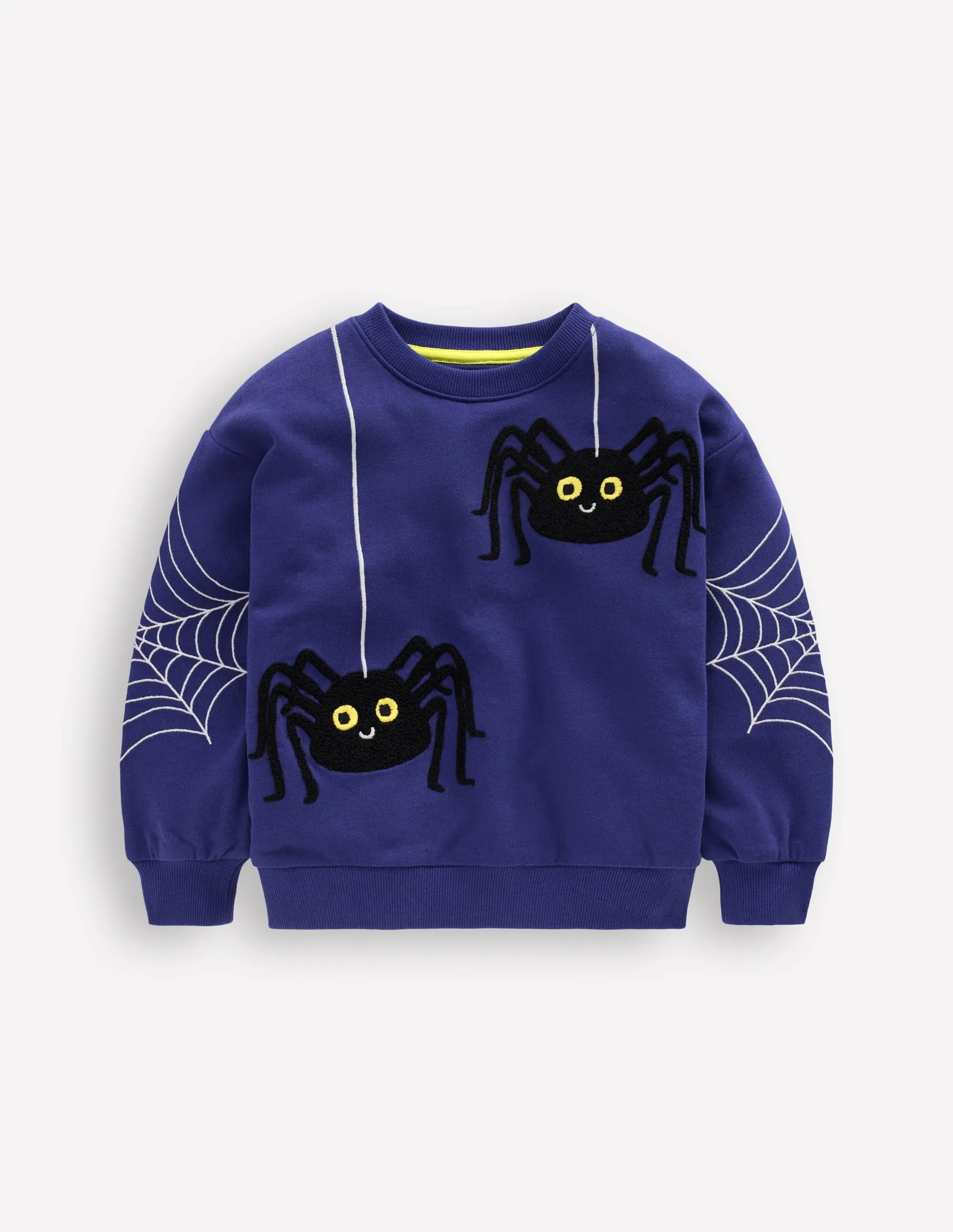 Multipanel Construction Fun Sweatshirt-Starboard Blue Spider