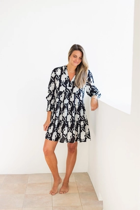 Trend Fit Dover Dress Black Tiger