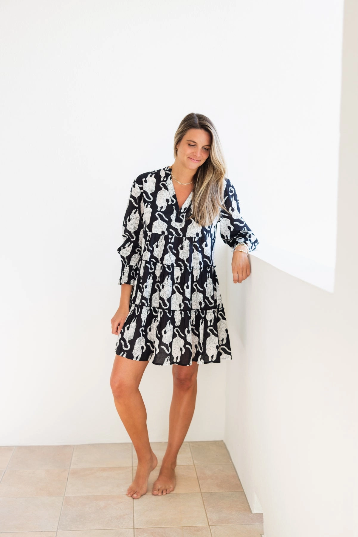 Trend Fit Dover Dress Black Tiger