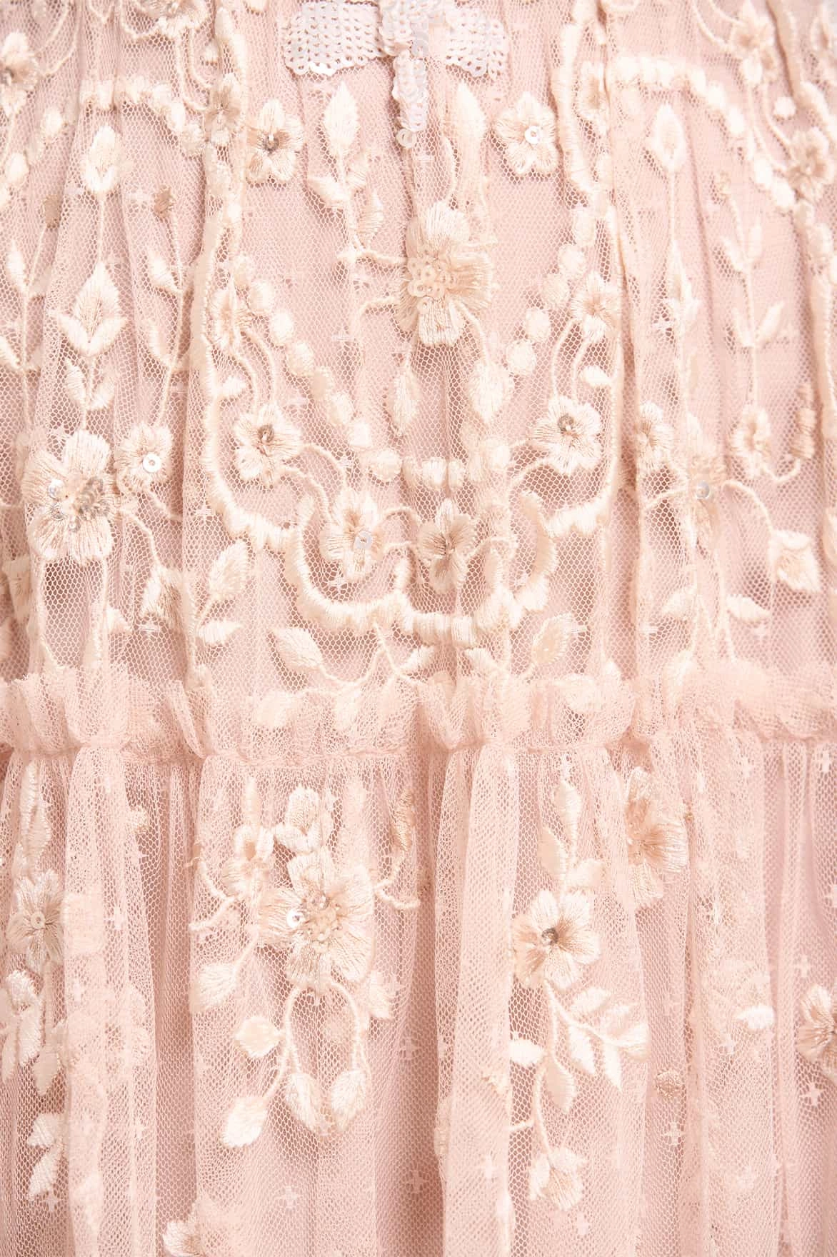 Natural Wrap Dragonfly Garden Ankle Gown