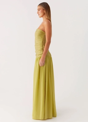 Dreamer Maxi Dress - Lime Zest