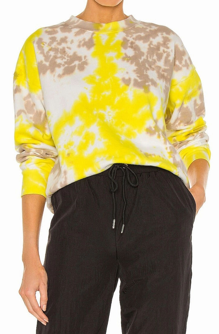 FlexibleWaistband Crewneck Sweatshirt Logo Lemonade Tie Dye