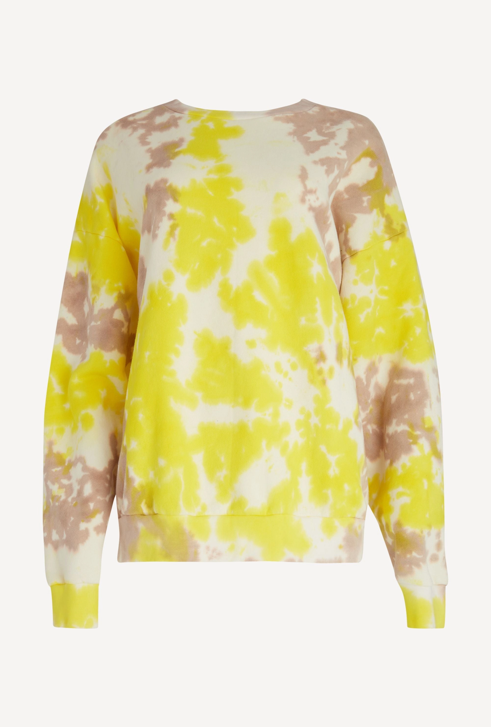 Crewneck Sweatshirt Logo Lemonade Tie Dye Odor Resistant Treatment Multipurpose Design