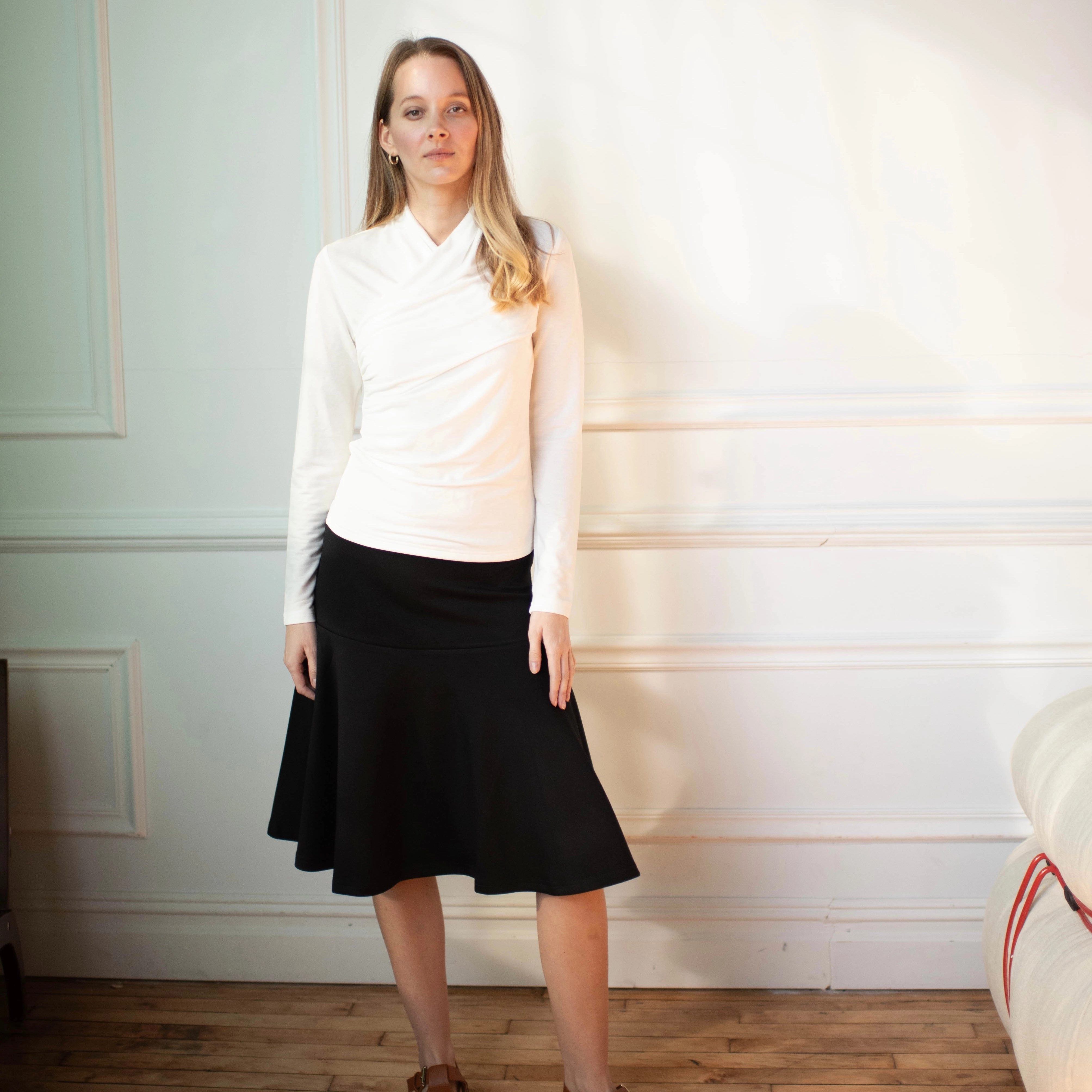 Fair trade Drop Waist Skirt | Black