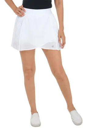 Solid UPF50  Crossover Pleated Tennis Skort Lightweight Material