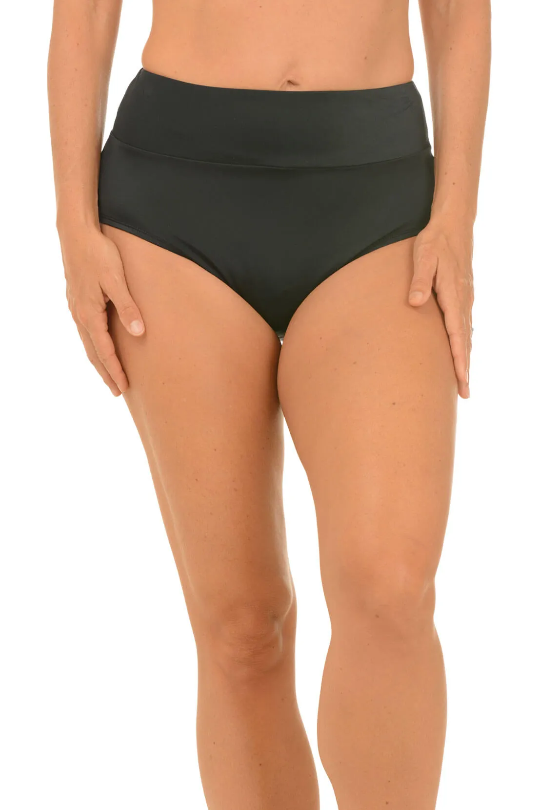 Low Profile Seaming Wide Waistband Swim Brief
