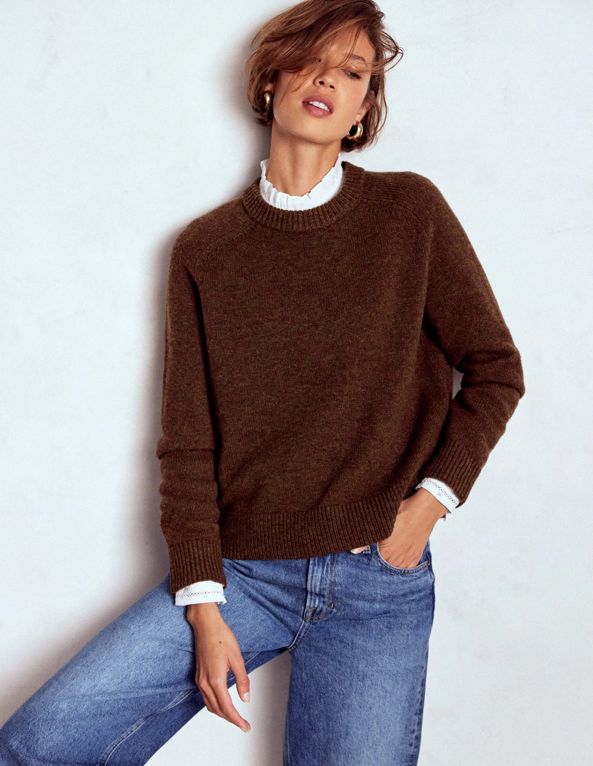 Marion Merino Jumper-Raw Umber Urban Casual Look QuickDry Technology