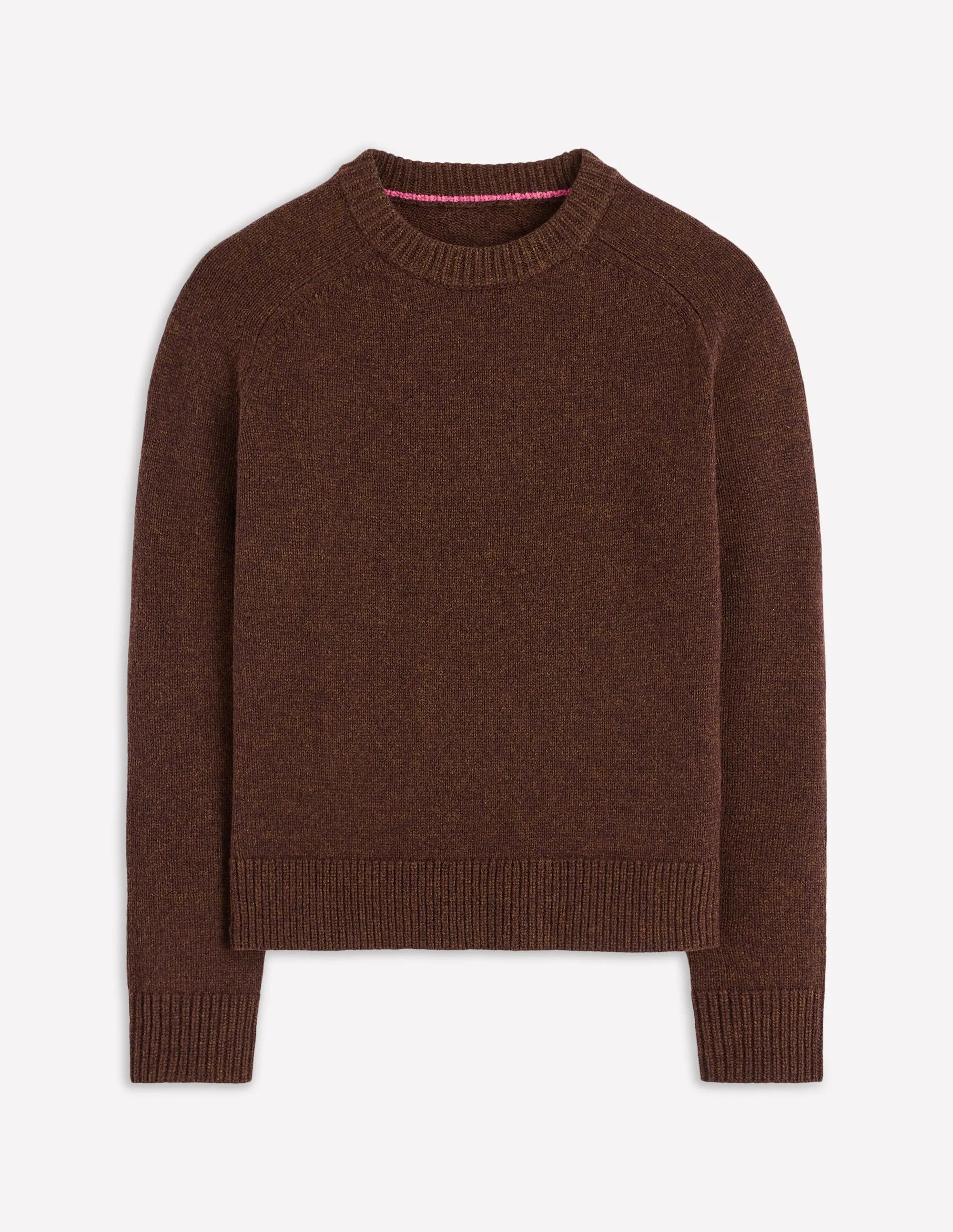 Marion Merino Jumper-Raw Umber Everyday Classic DoubleLayered Hem Technology