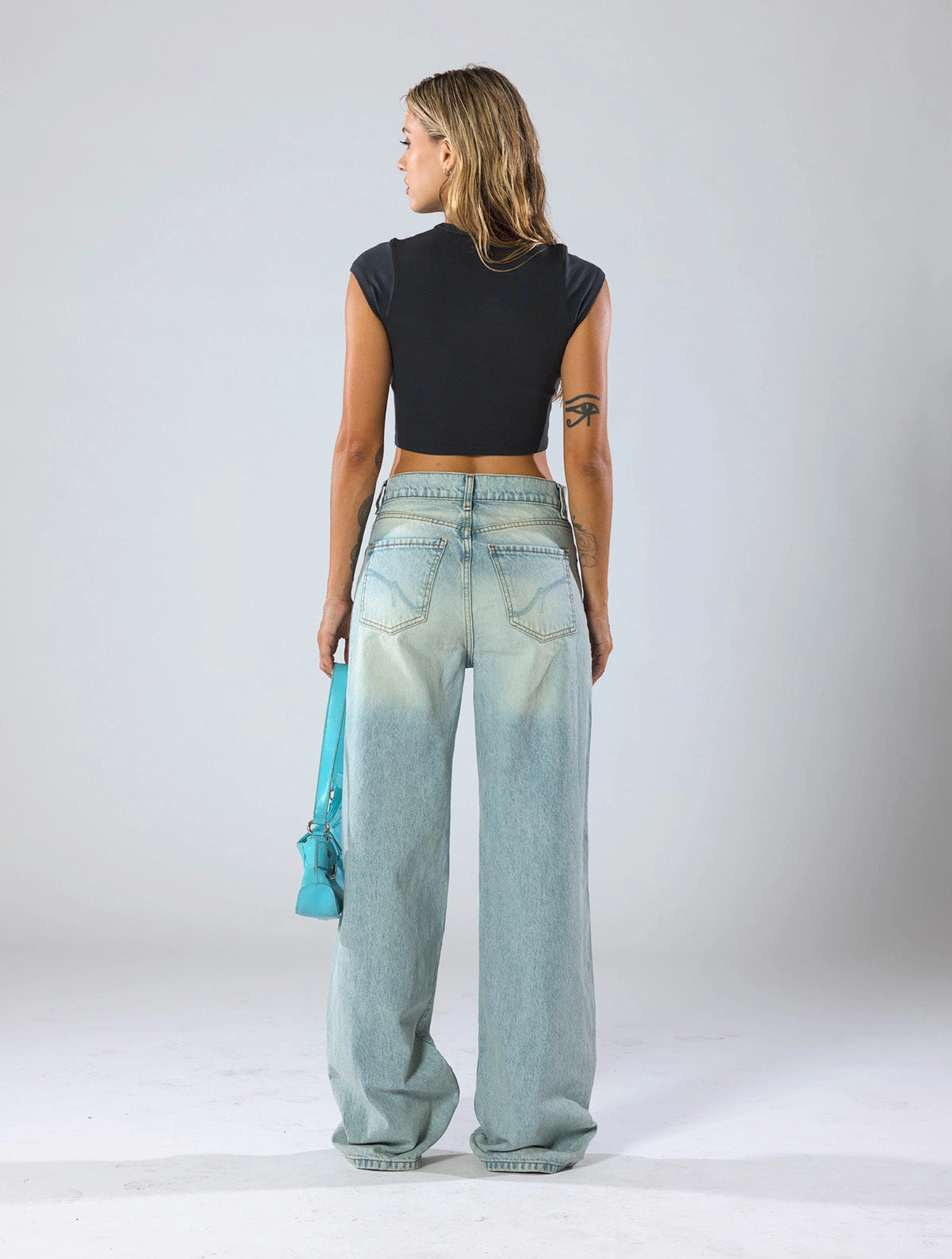Flexible shape Oversized Jean / Seattle Blue