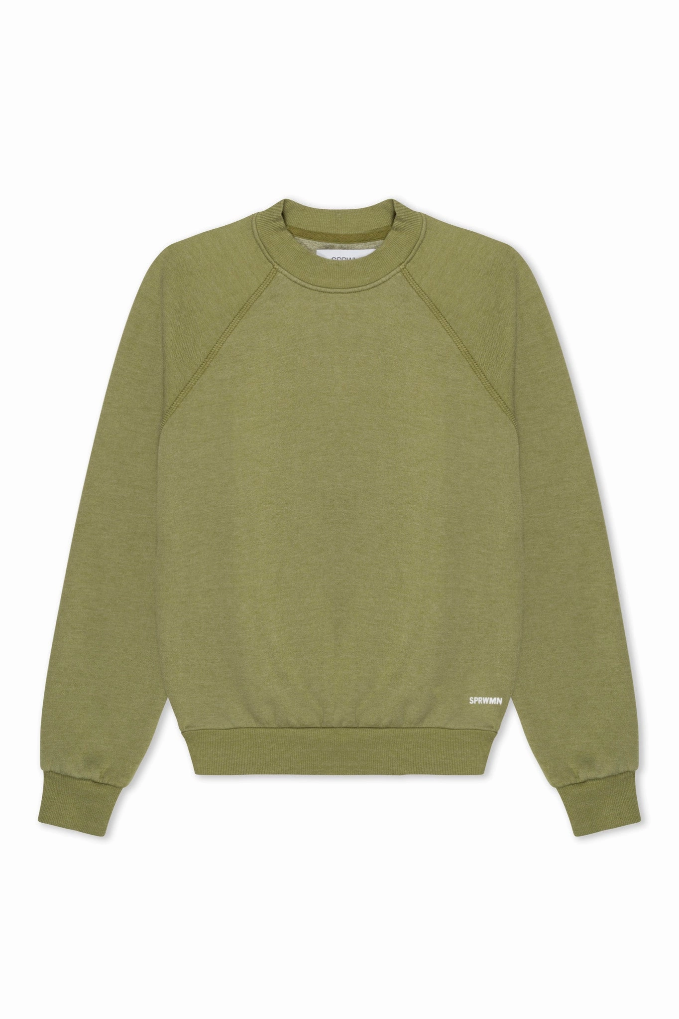 Thermal Regulating Fabric AdjustableCuffs Basil Shrunken Raglan Sweatshirt