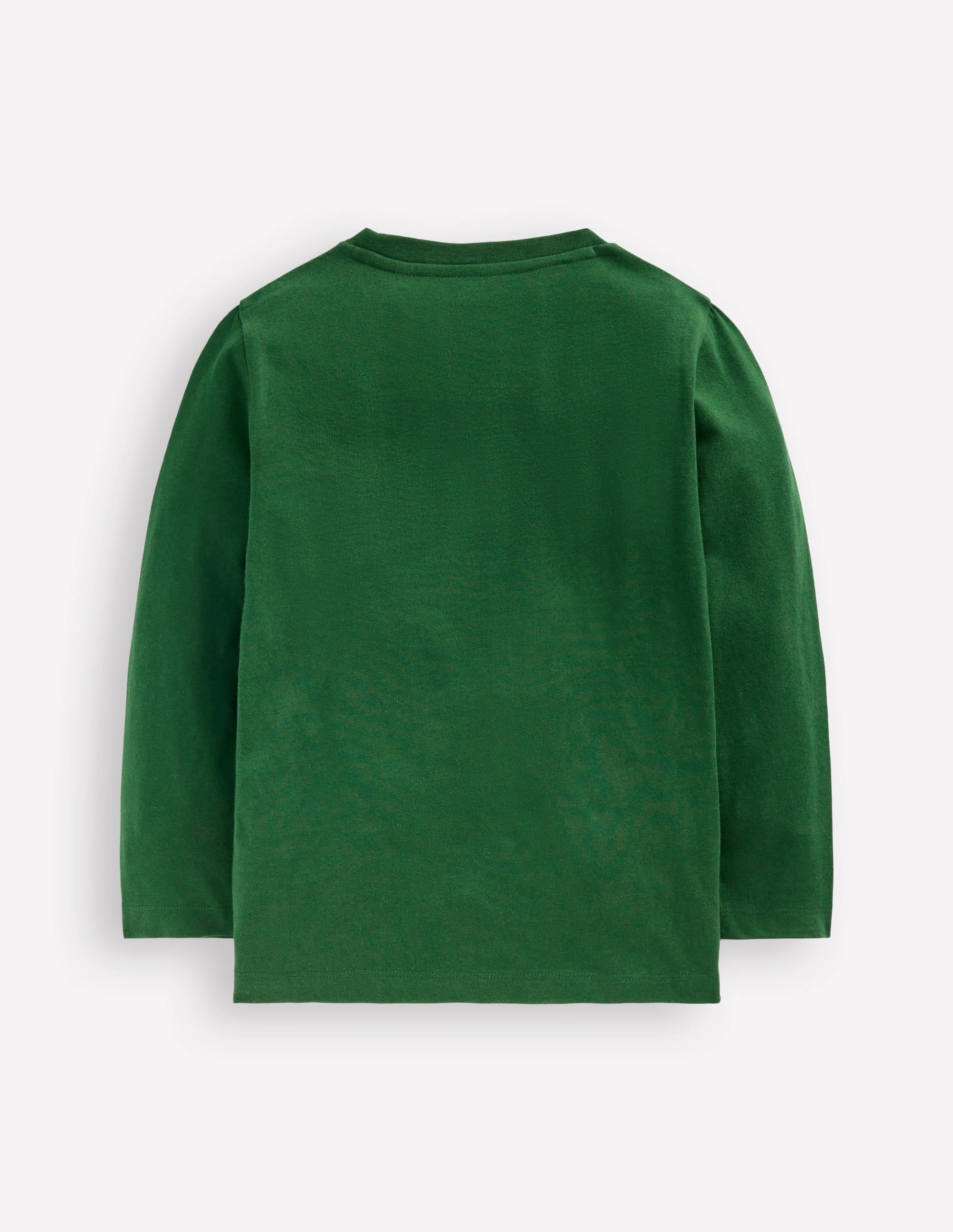 Longsleeve Superstitch T-shirt-Shady Green Dragon Layered Hem Reinforcement