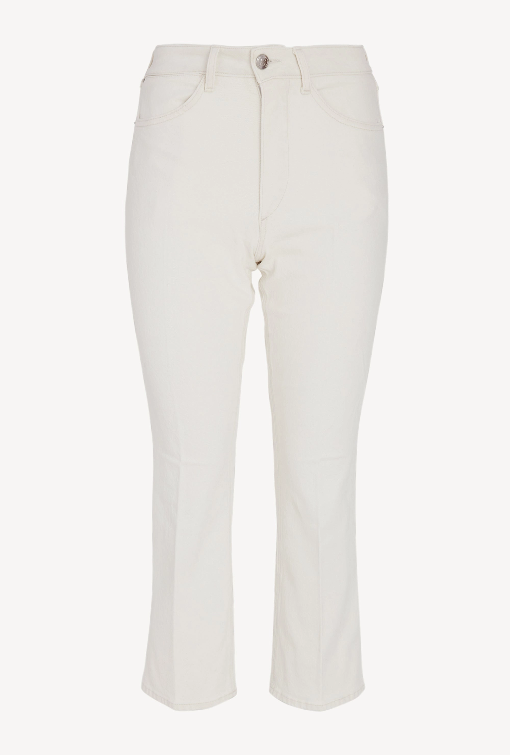 Earhart Off White Crop Denim Anti Pilling Technology AbrasionResistant