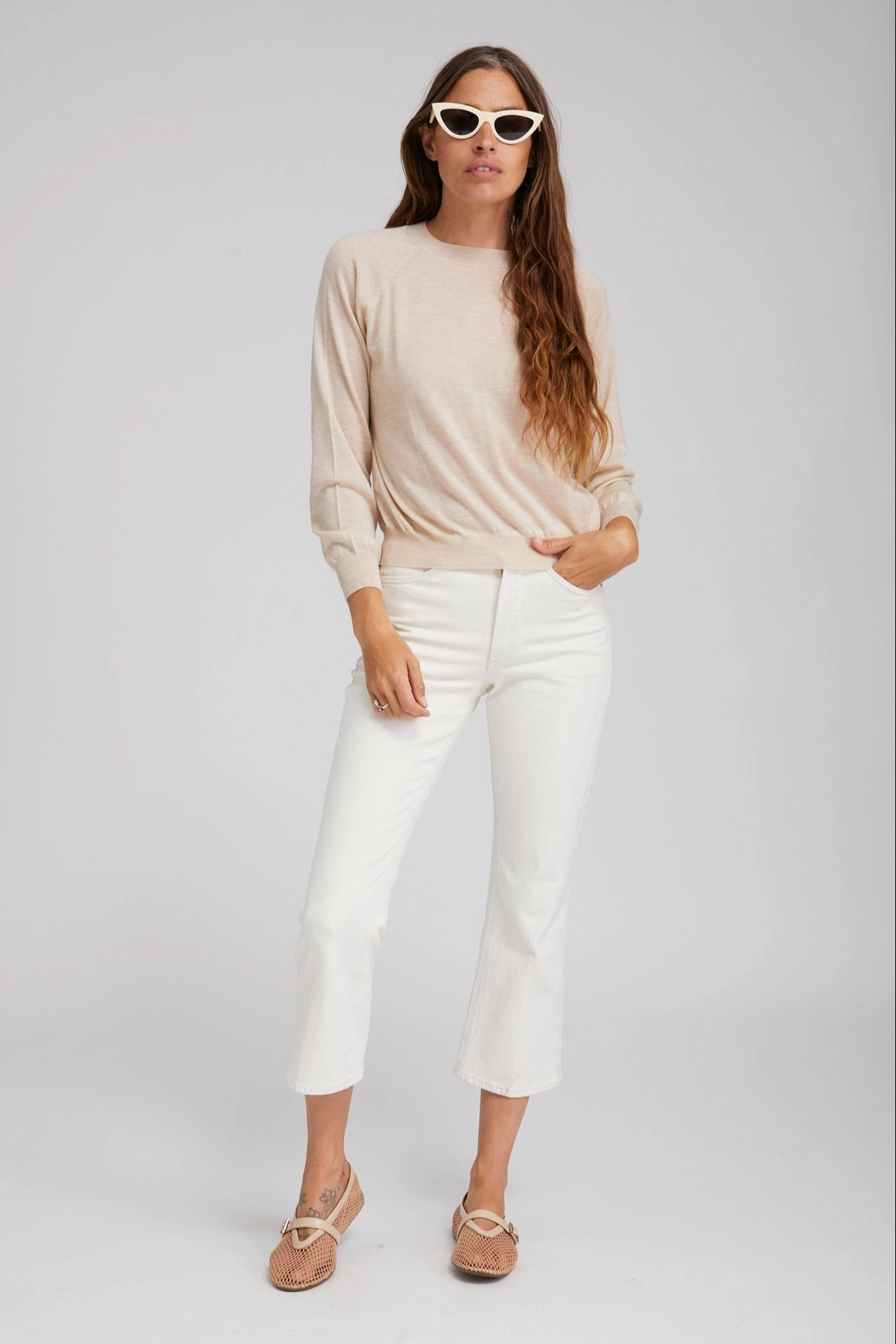 Earhart Off White Crop Denim AirflowOptimized Design