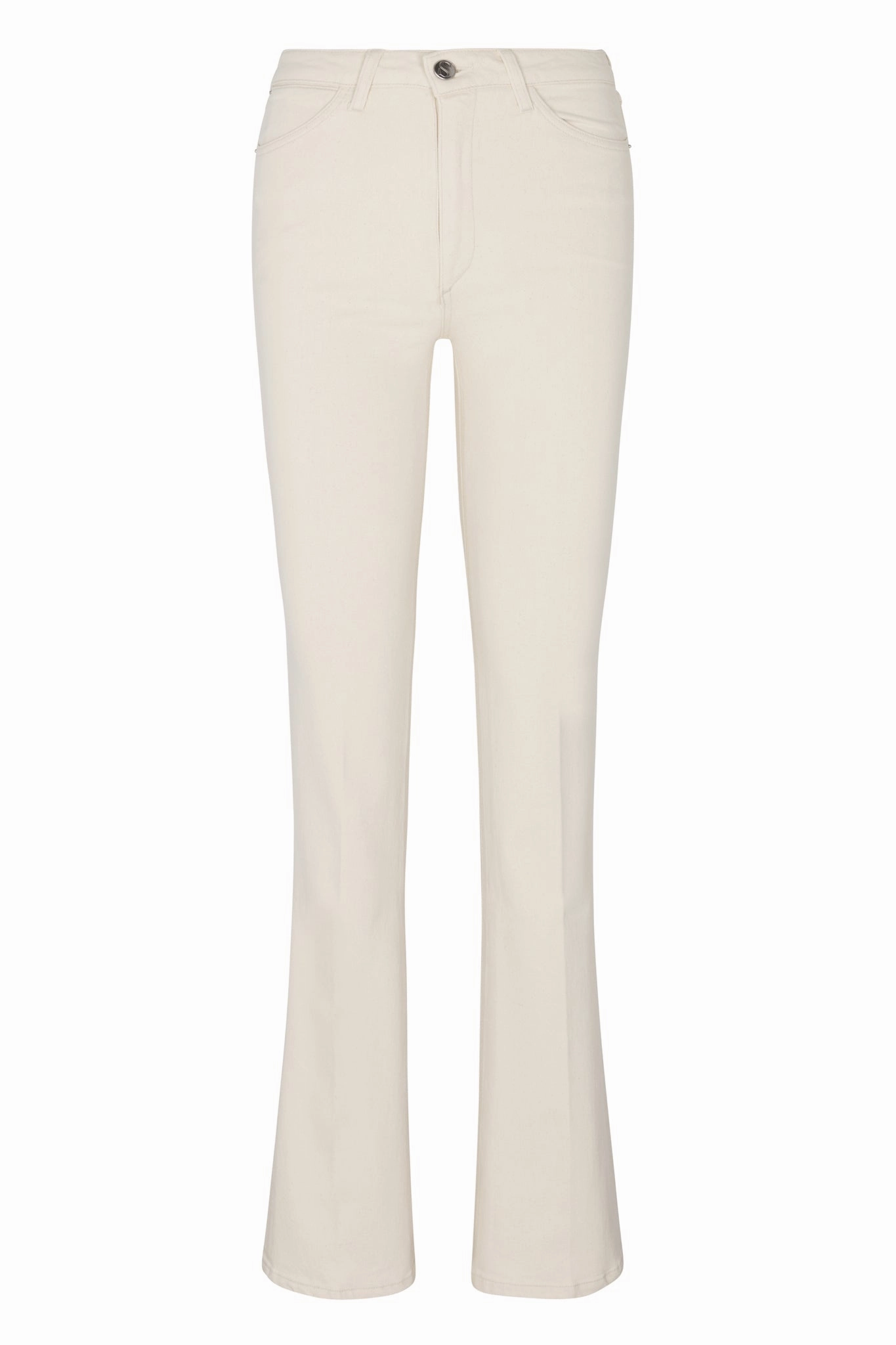 Reinforced Shoulder Panels Earhart Off White Micro Flare Denim