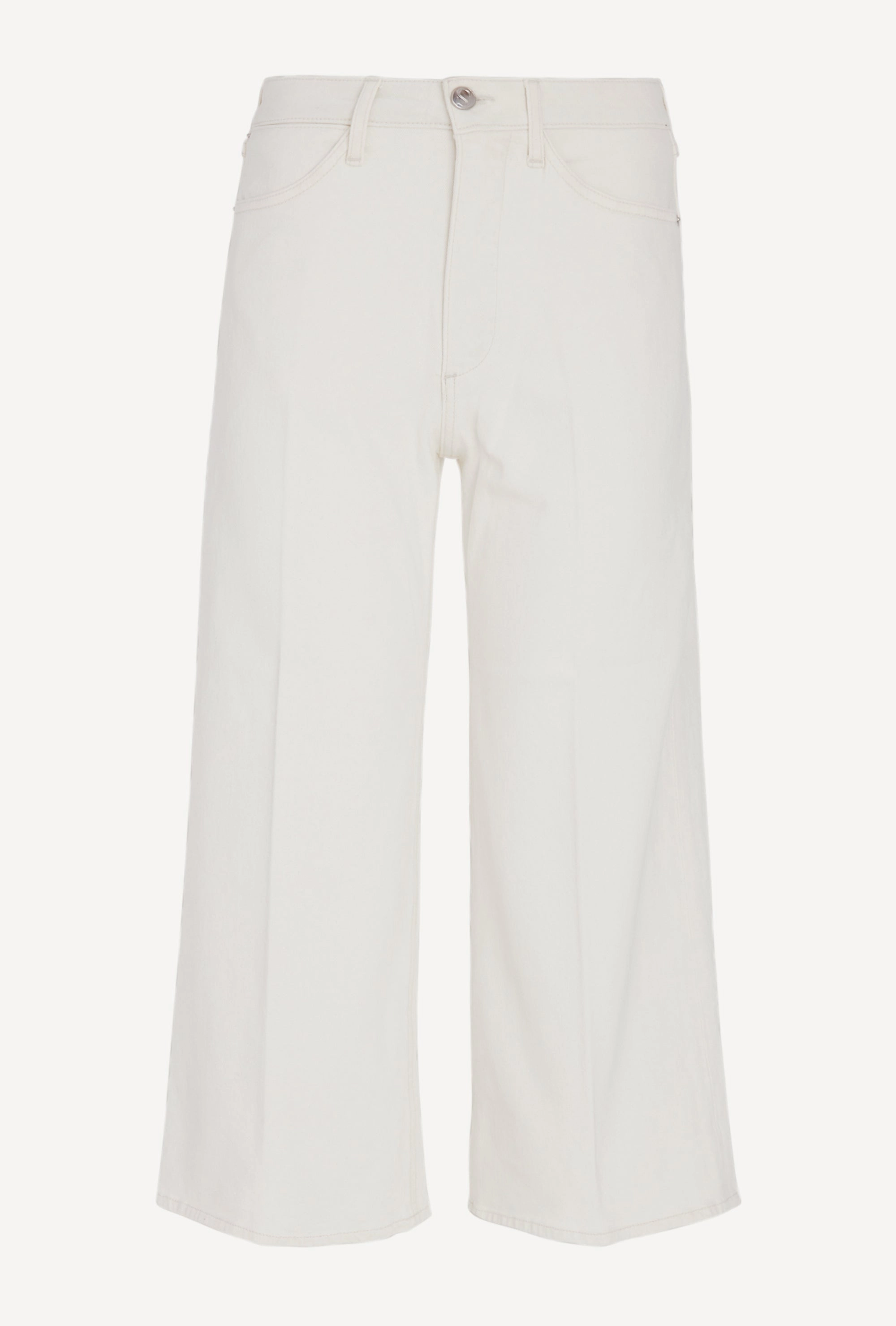 Resilient Elasticity AntiPilling Earhart White Denim Culotte Pants