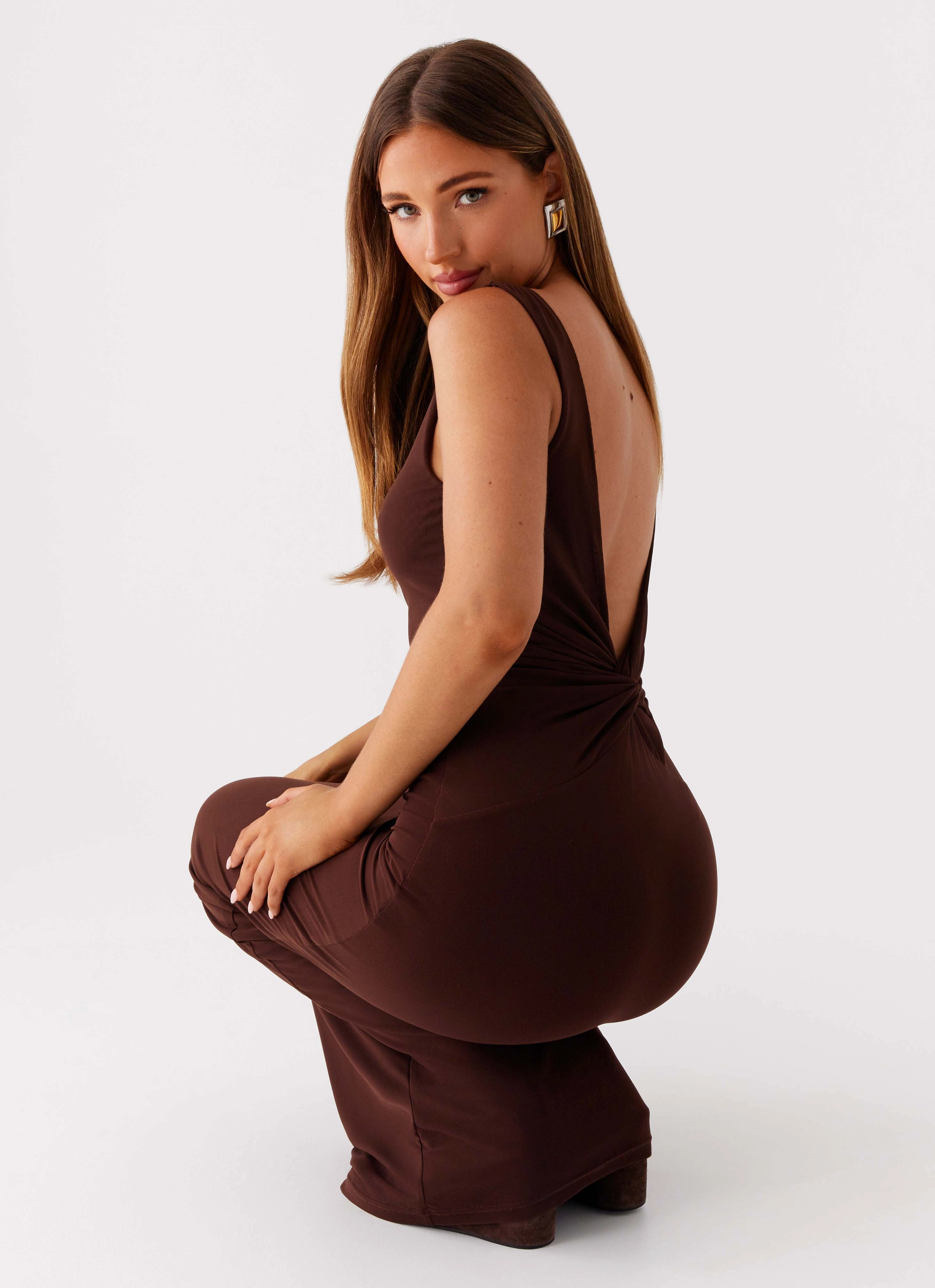Earthbound Muse Maxi Dress - Chocolate