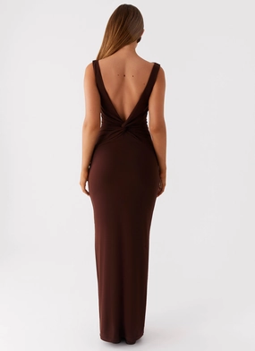 Earthbound Muse Maxi Dress - Chocolate