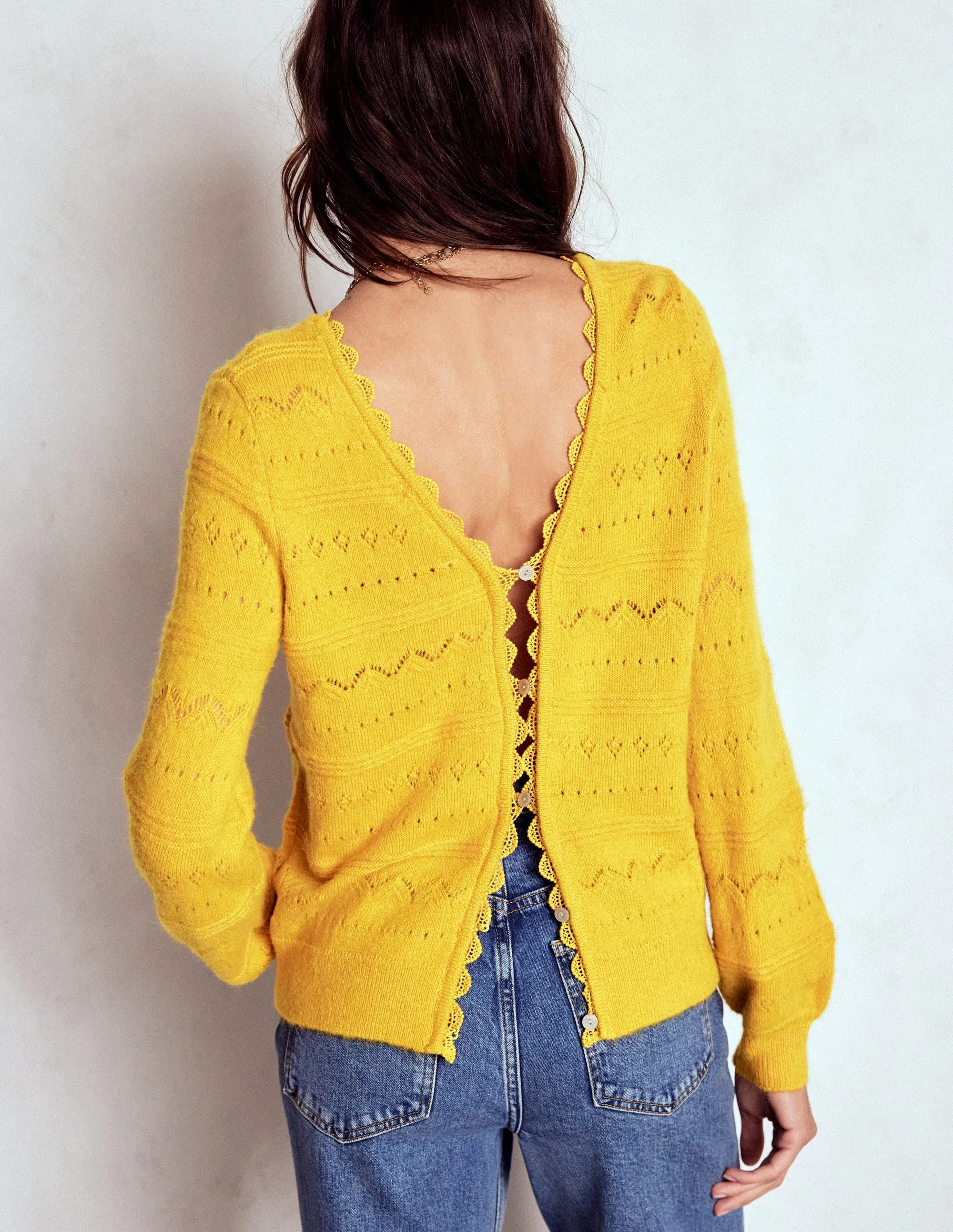 Leticia Lace Trim Jumper-Golden Rye Gradient Colorfast Dye