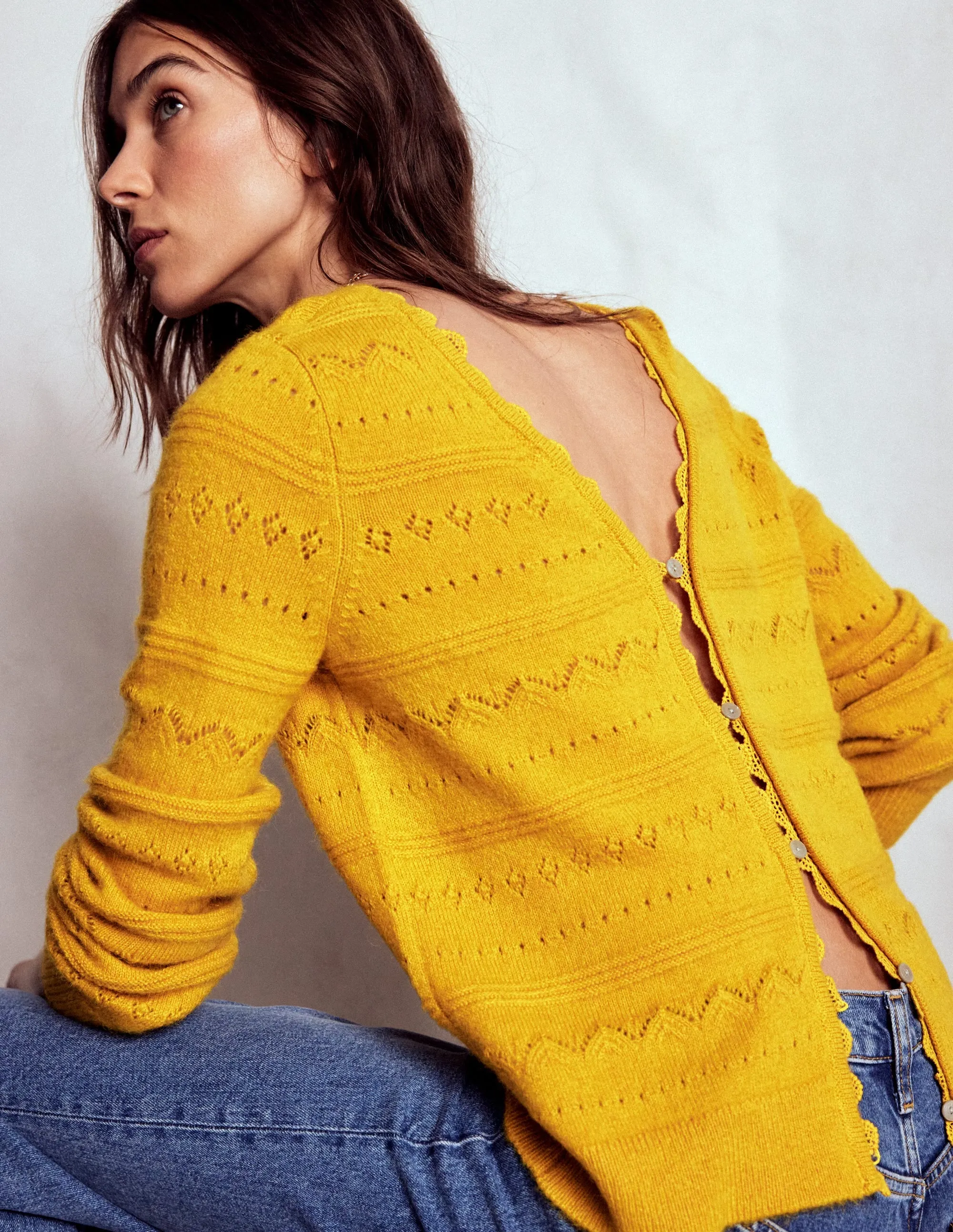 Leticia Lace Trim Jumper-Golden Rye Simple Casual Style