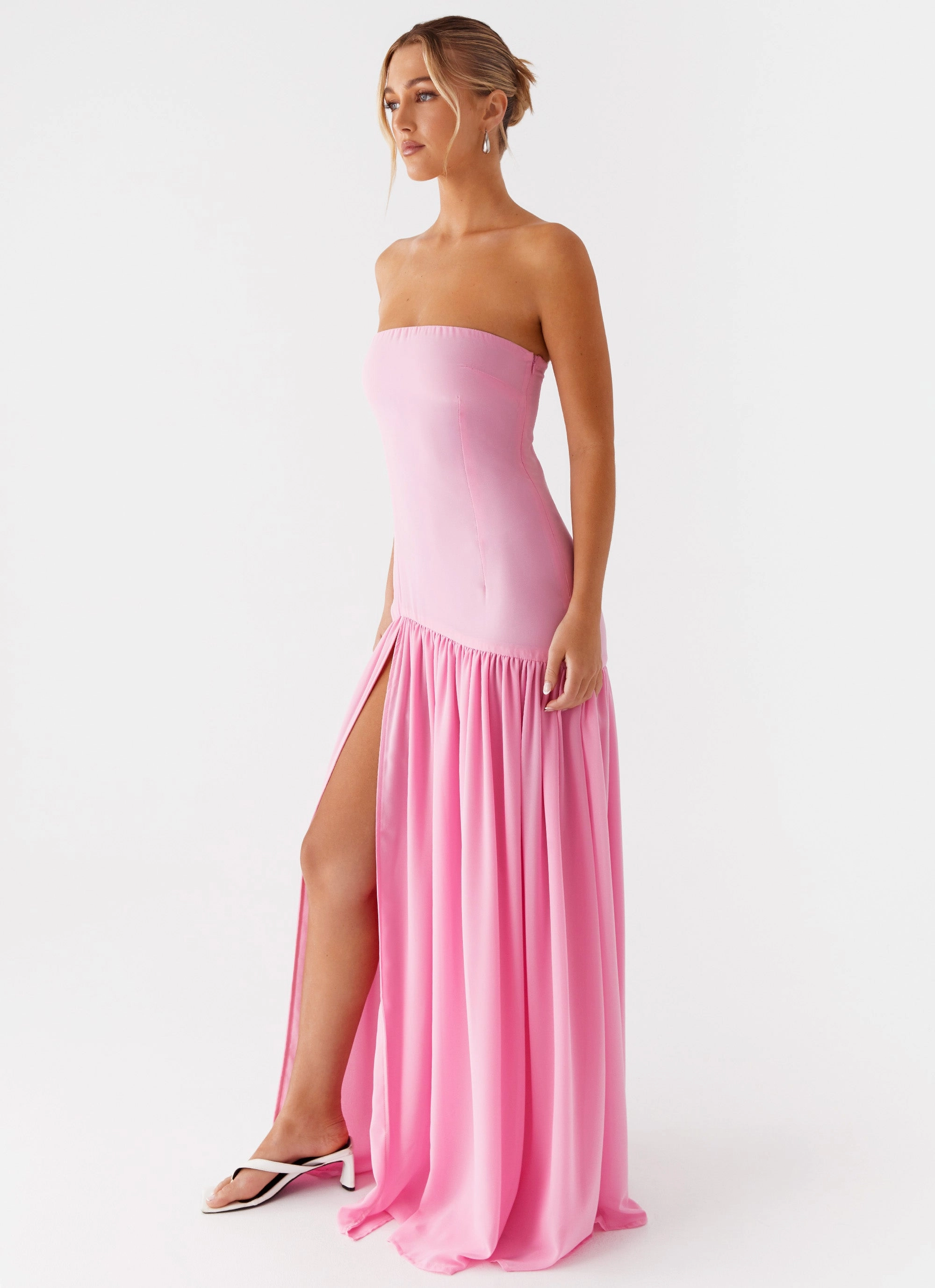 Eden Strapless Maxi Dress - Pink