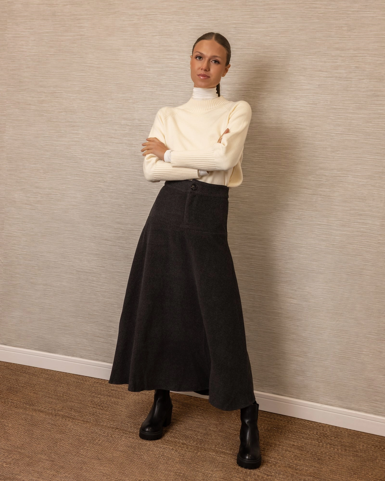 Tagless label Pocket Design Yves Aline Maxi | Charcoal Gray