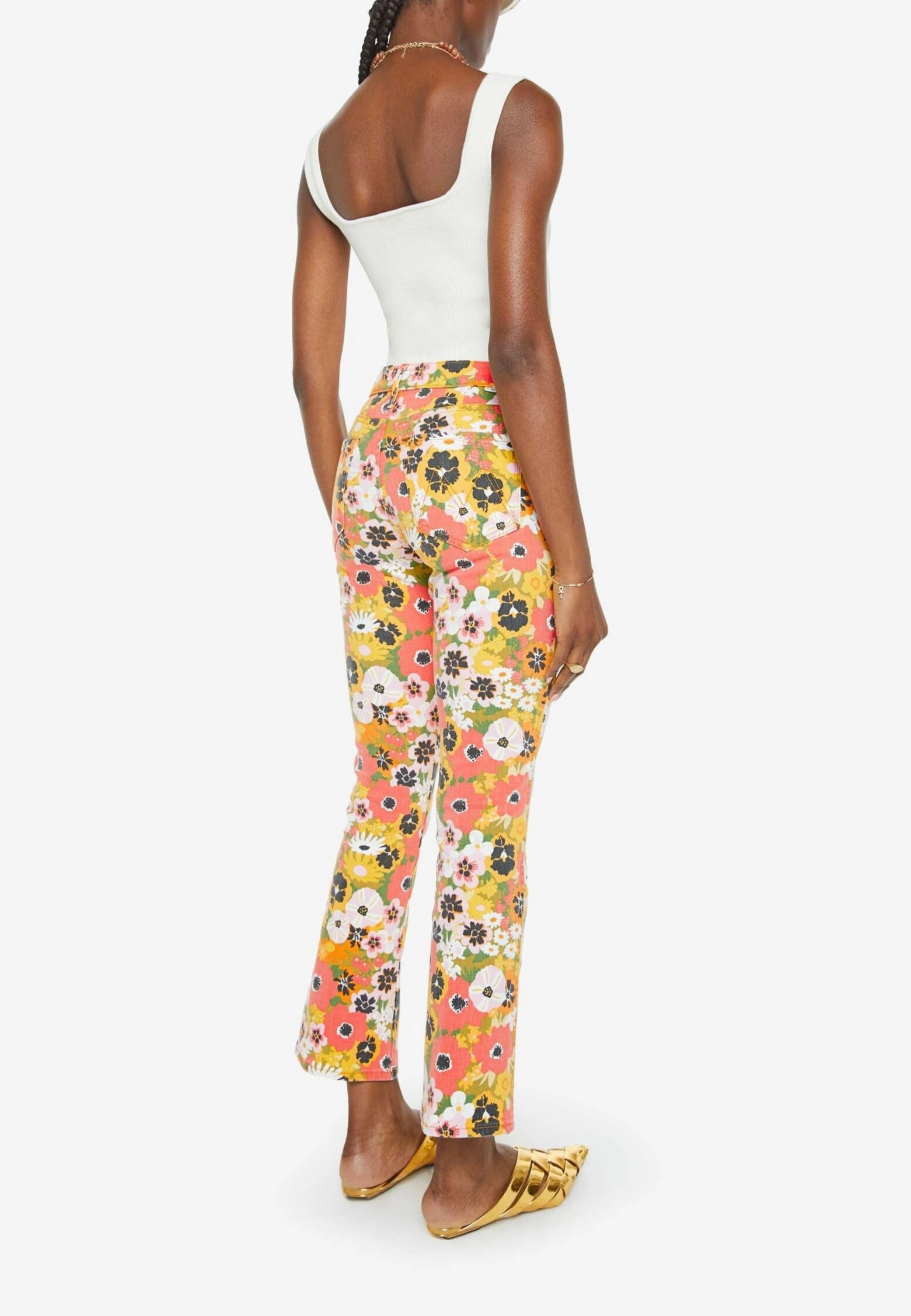 The Mid Rise Smokin' Double Flood in Flowers Al Fresco Natural Fit