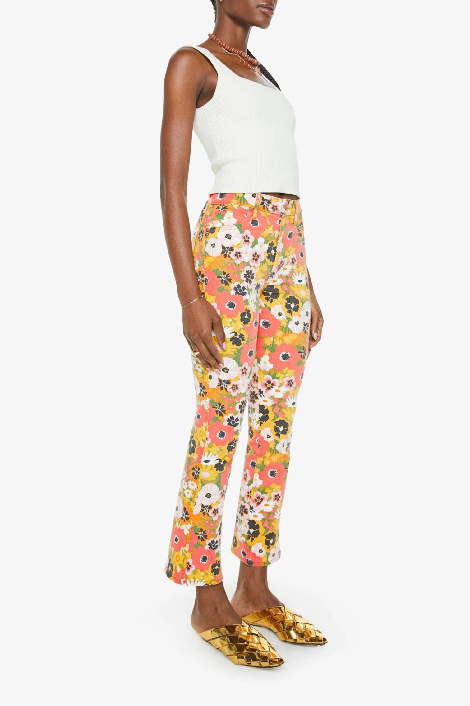 Teen Outfit Elegant Breathable fabric The Mid Rise Smokin' Double Flood in Flowers Al Fresco