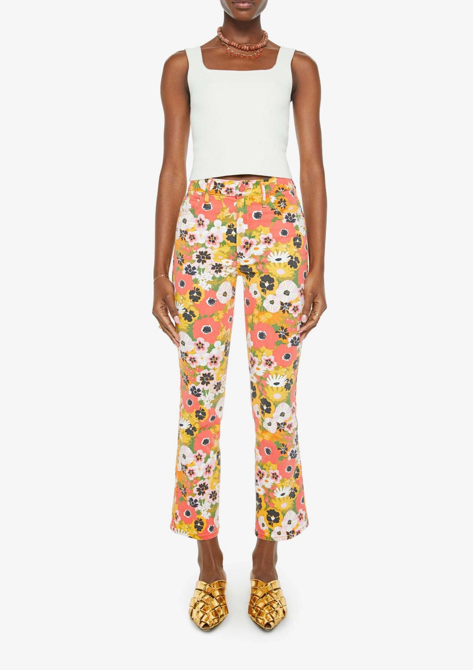 The Mid Rise Smokin' Double Flood in Flowers Al Fresco Night Out Bold Look