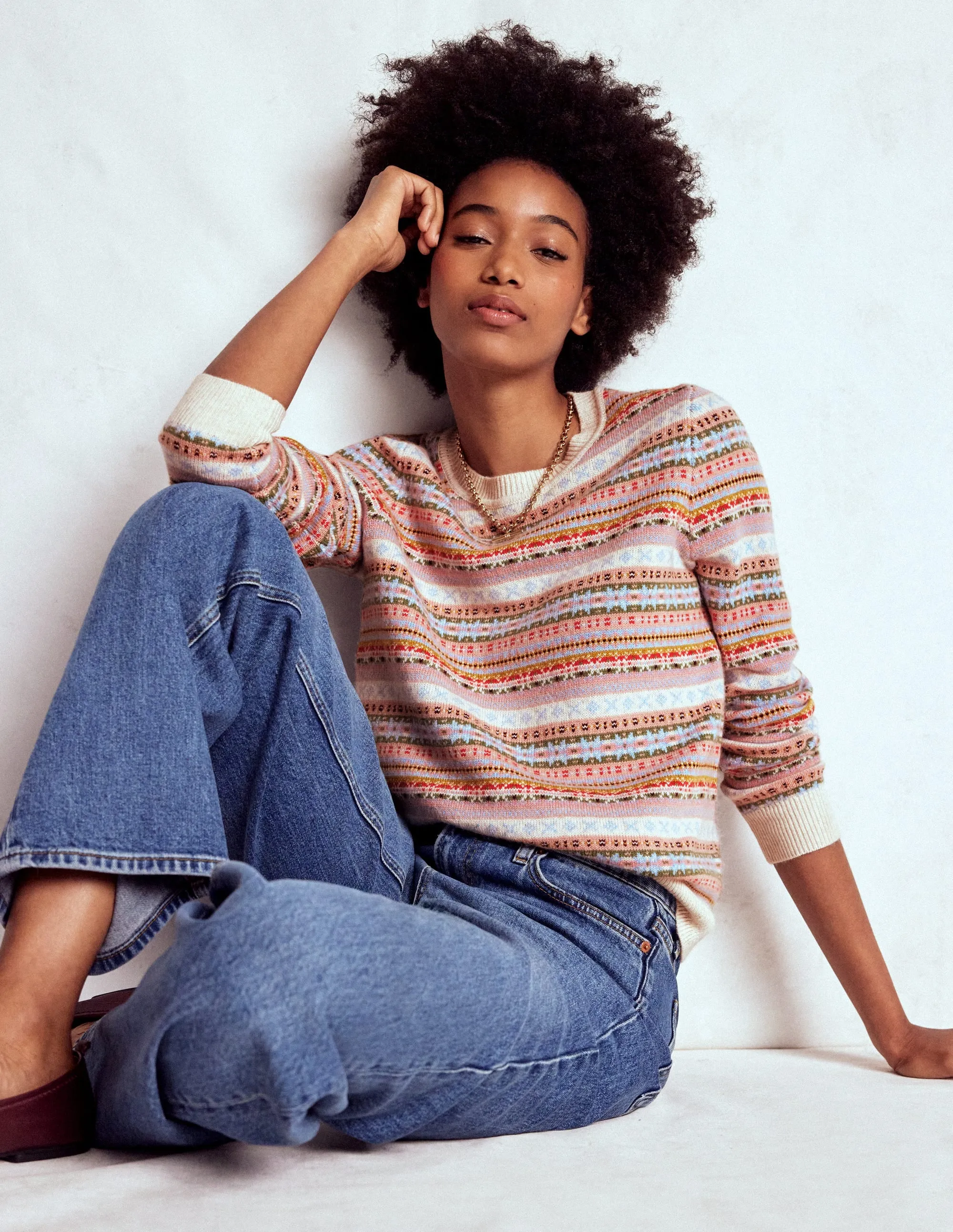 Edie Fair Isle Jumper-Heritage Fair Isle Low Maintenance