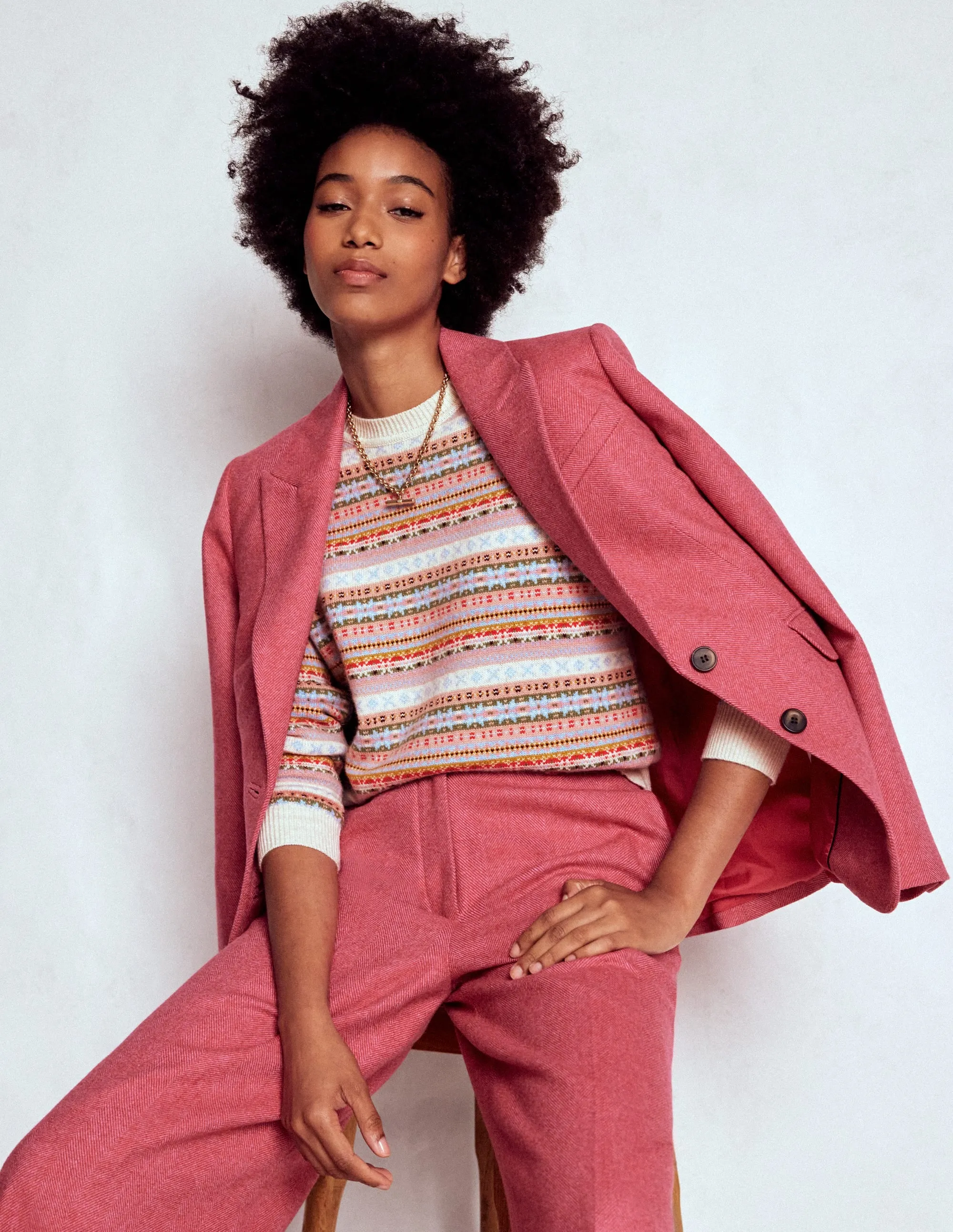 Edie Fair Isle Jumper-Heritage Fair Isle Flexible Ribbing