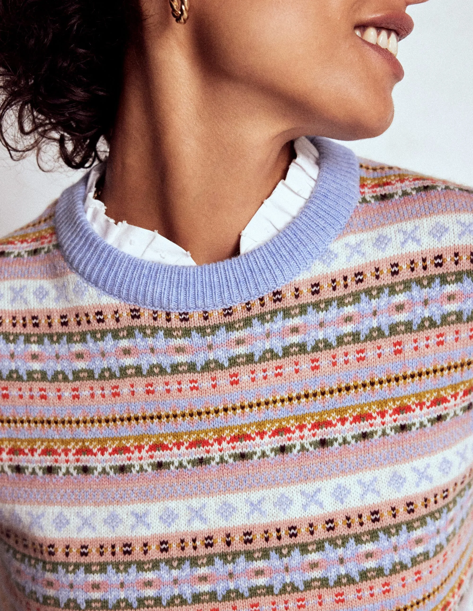 Edie Fair Isle Tank-Heritage Fair Isle Mood Wear ZeroWaste Knitting Technique