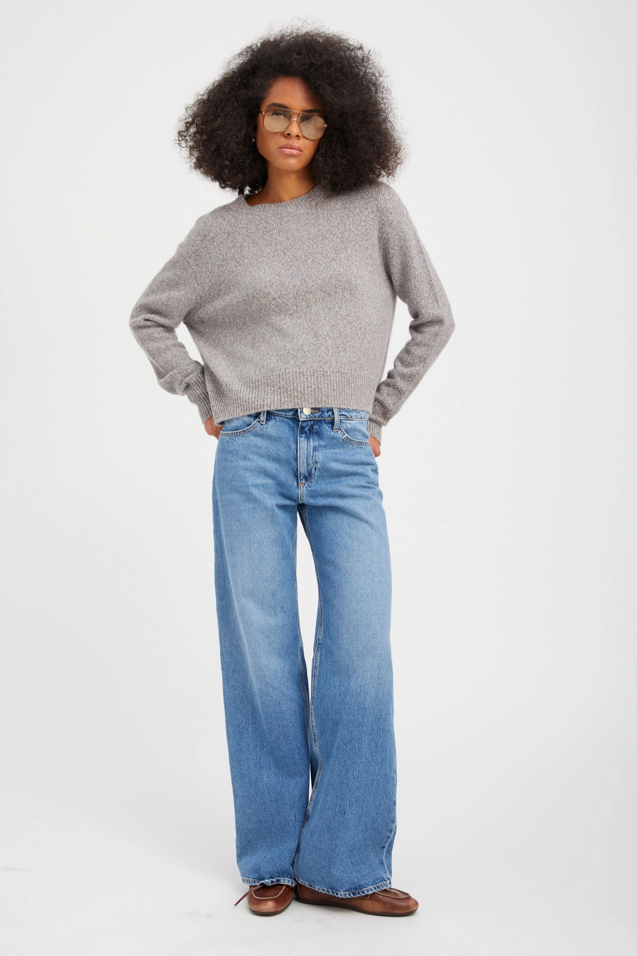 Edith Vintage Wide Leg Denim AntiStaticTreatment Compact Packability