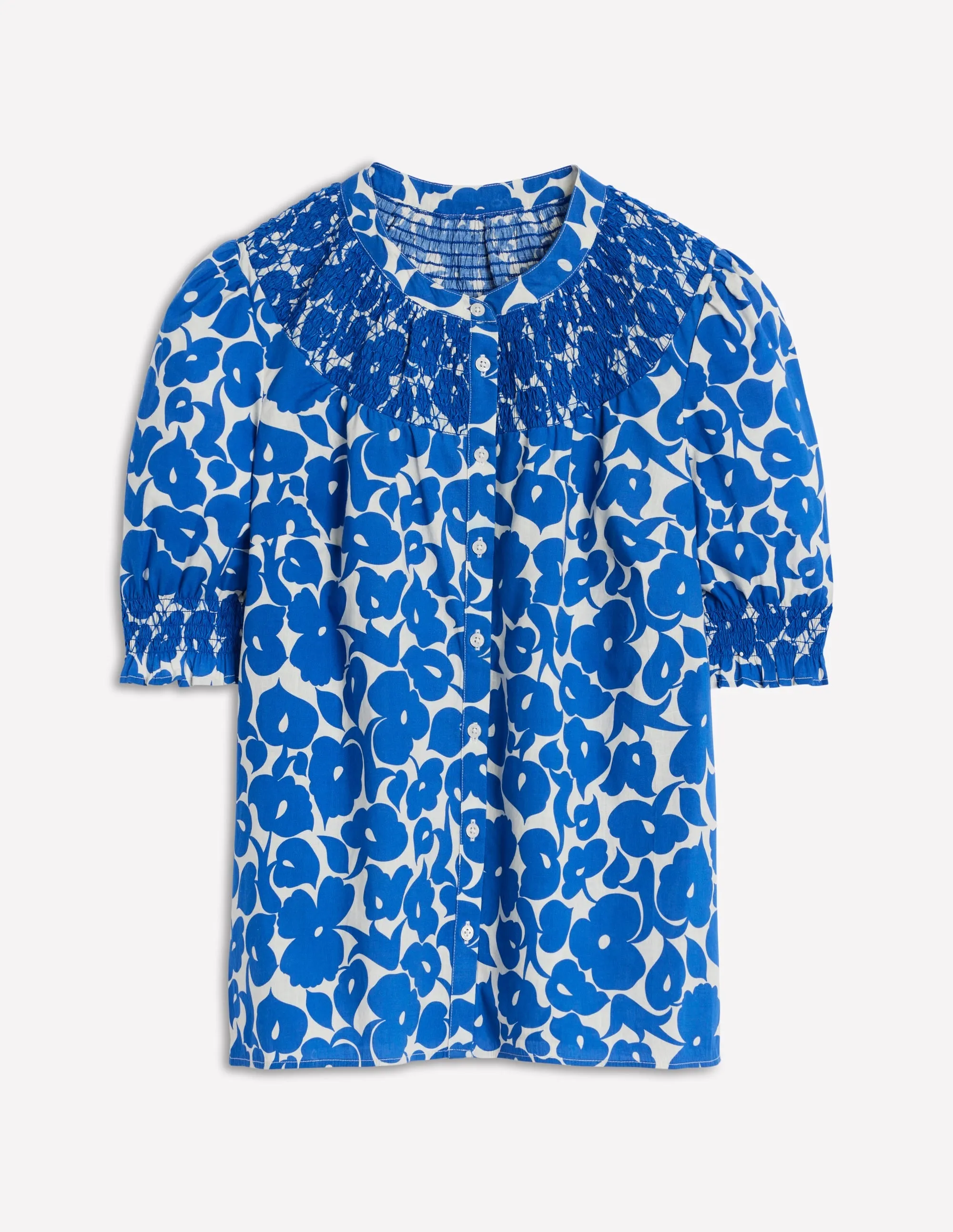 Compact Thermal Insulation Effie Short Sleeve Top-Bright Blue, Leafy Grove