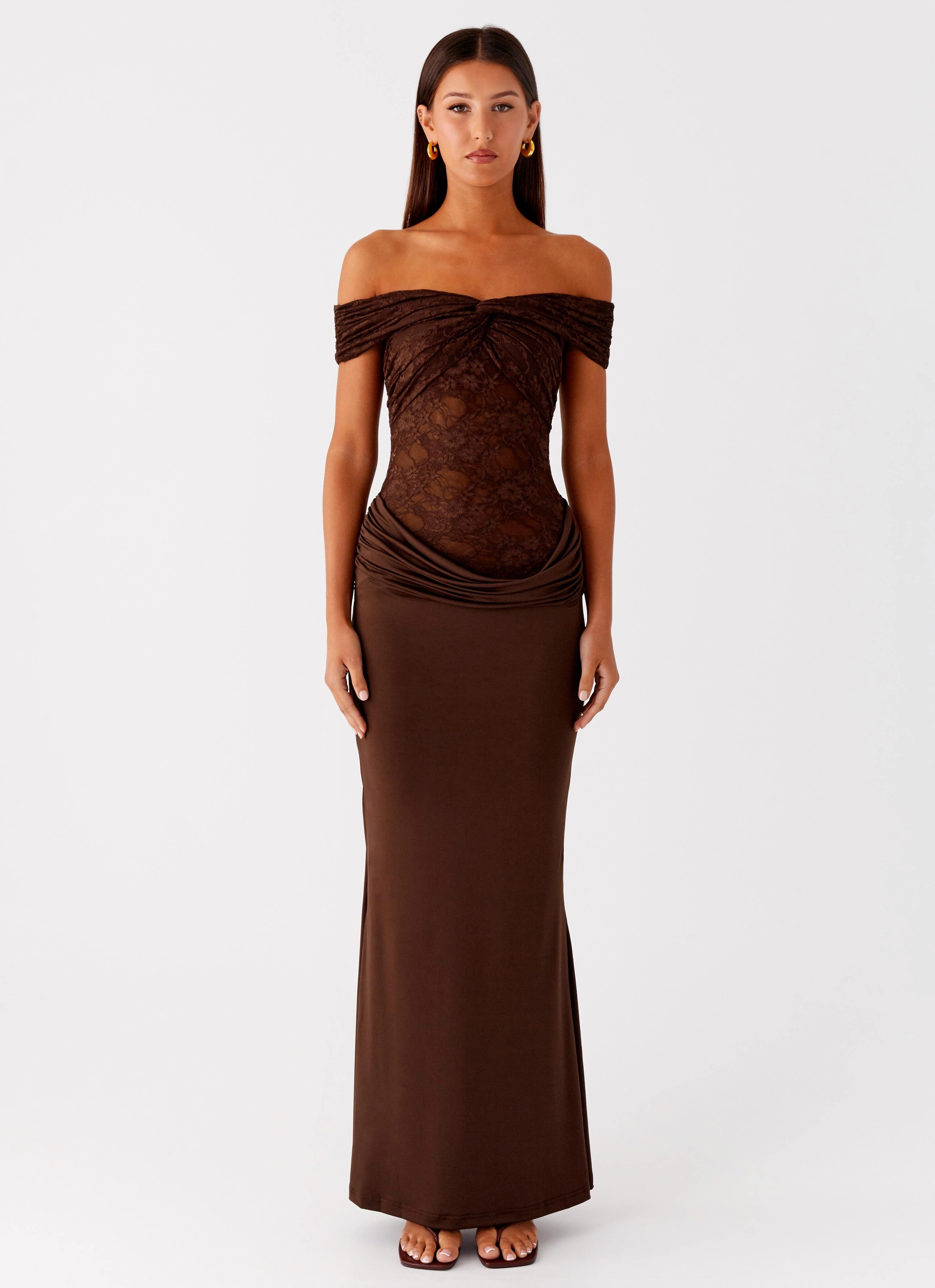 Either Way Maxi Dress - Chocolate