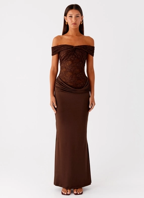Either Way Maxi Dress - Chocolate