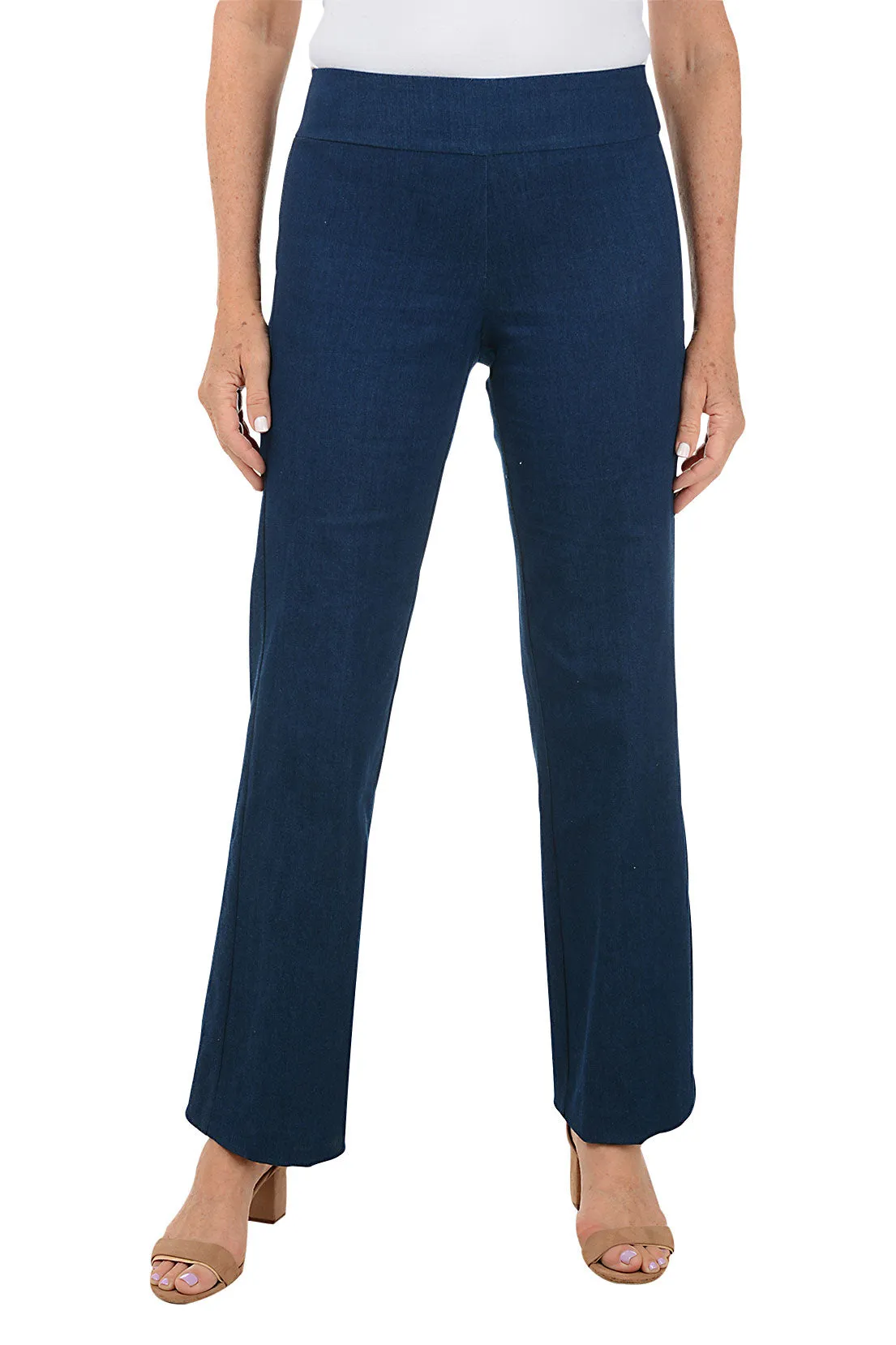 Flared Denim Pull-On Pant NonIrritatingSeams Temperature Regulating