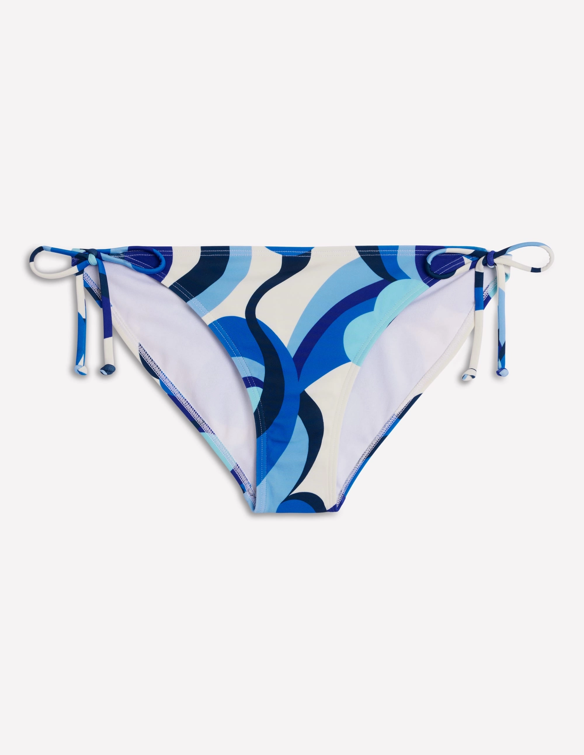 Abstract-Art Comfortable Swimwear Symi String Bikini Bottoms-Blue, Abstract Swirl