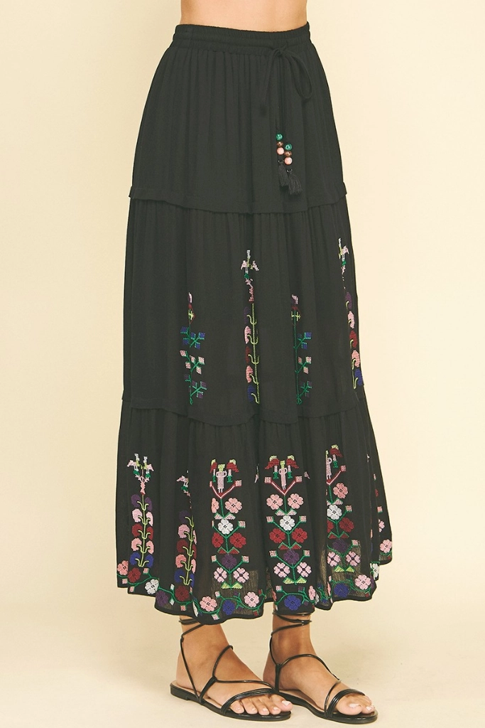 Eleanor Embroidered Maxi Skirt Chic Appeal Modern Chic